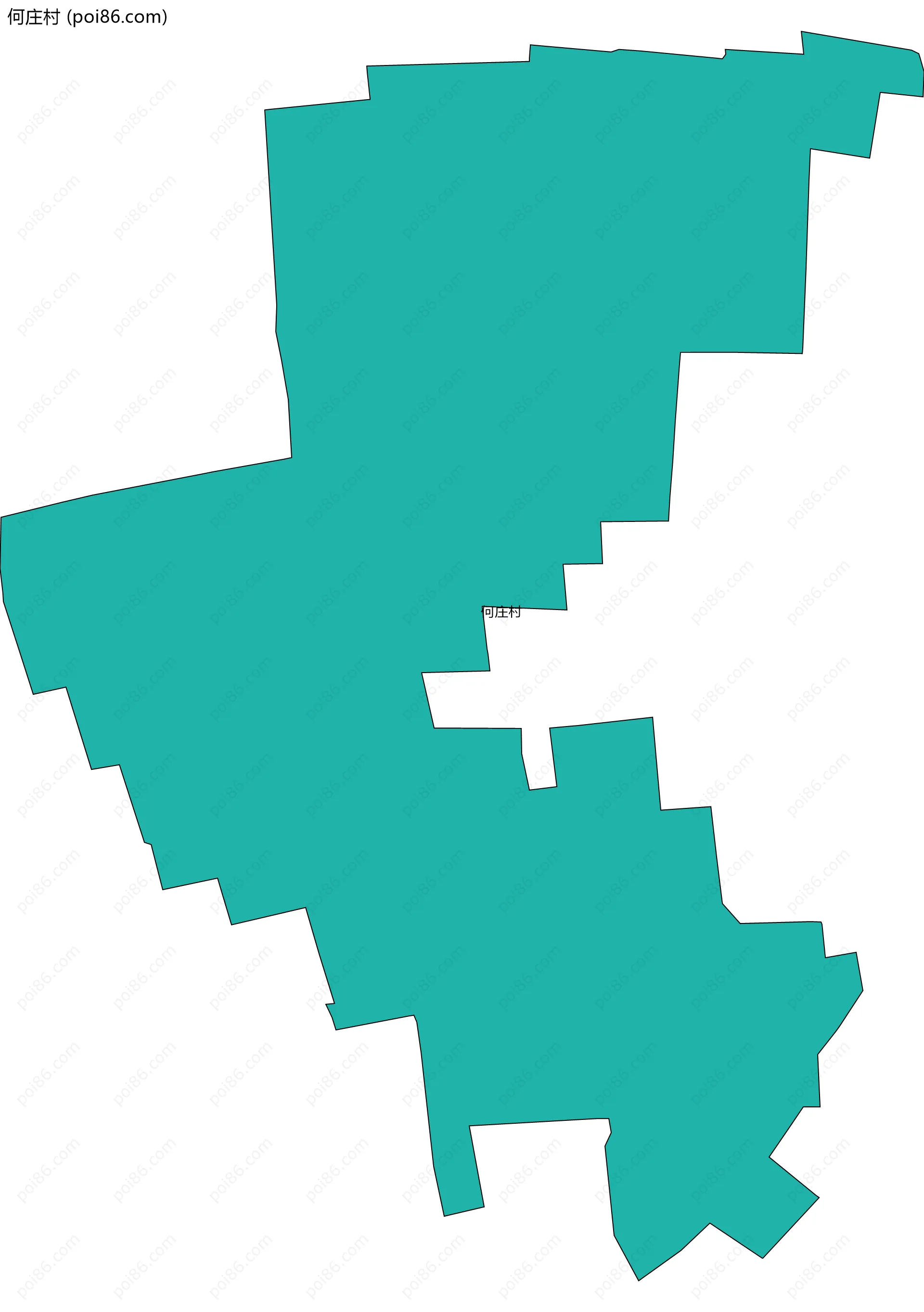 何庄村边界地图