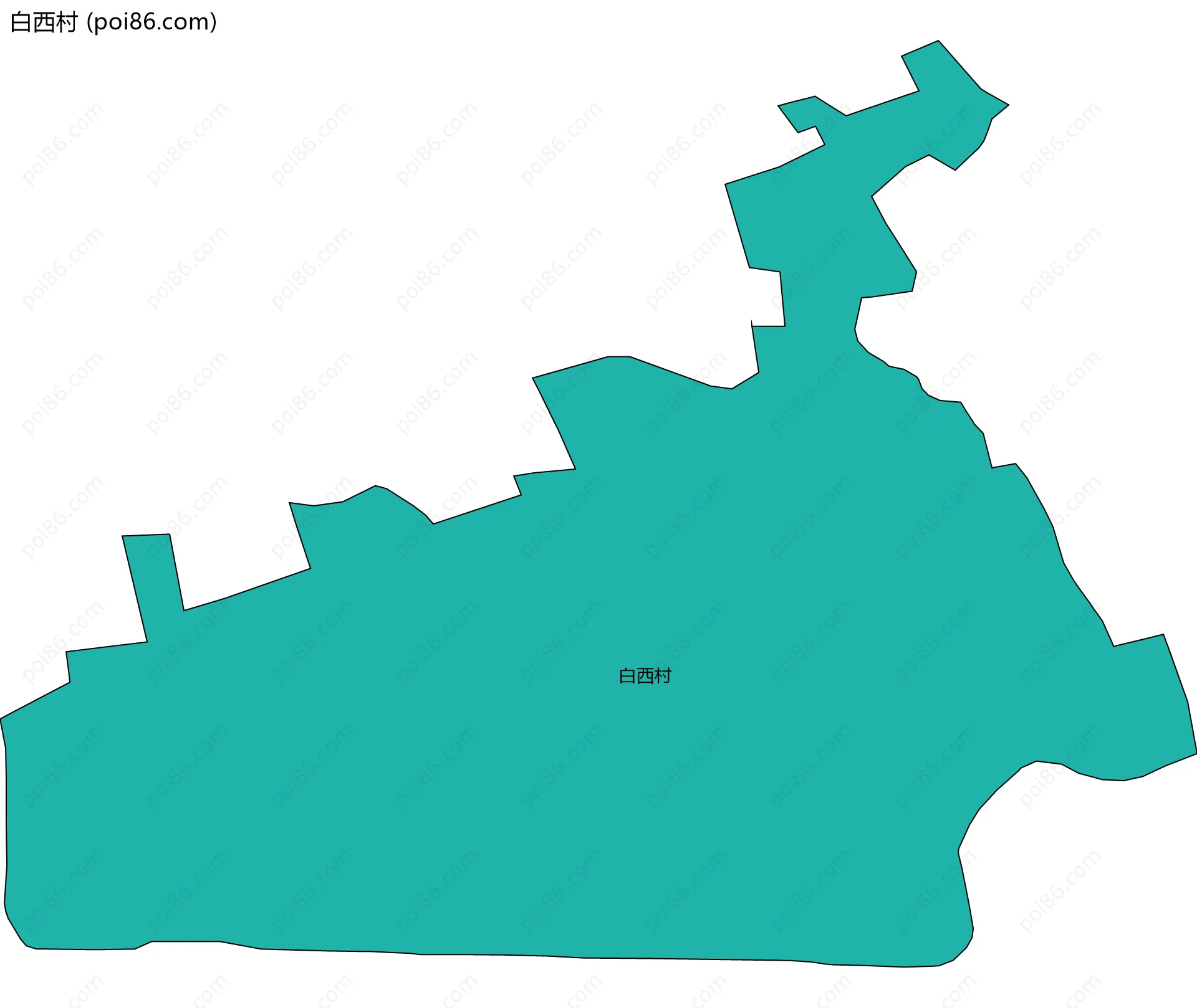 白西村边界地图