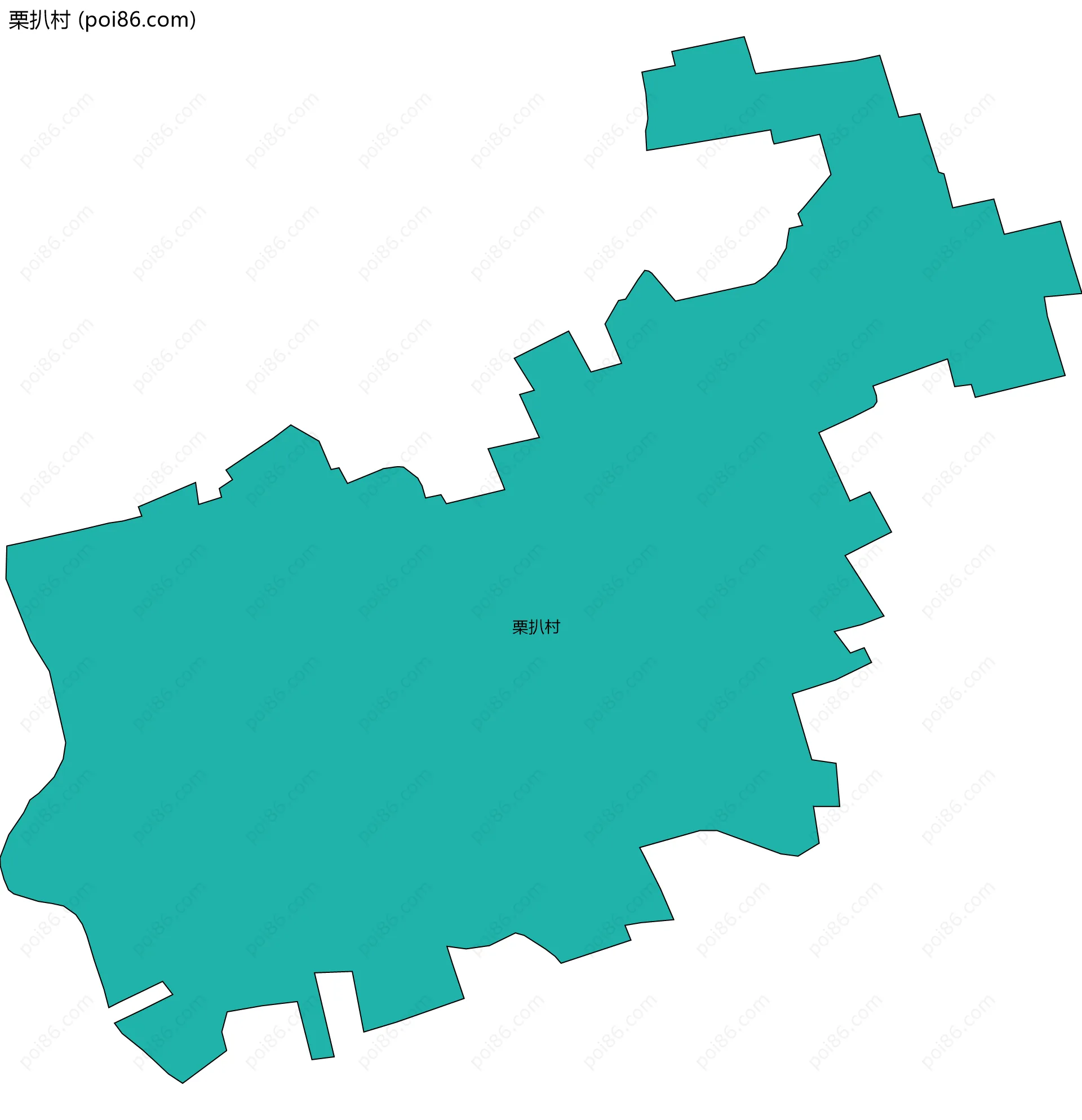 栗扒村边界地图