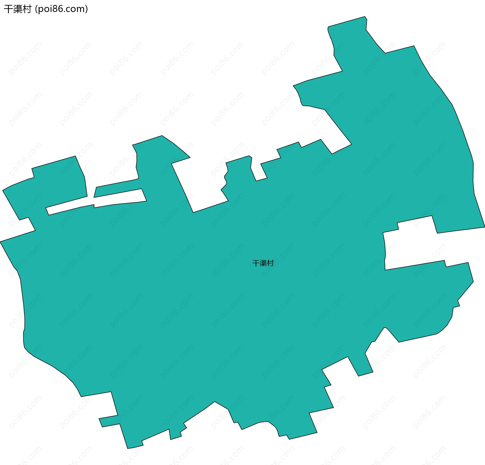 干渠村边界地图