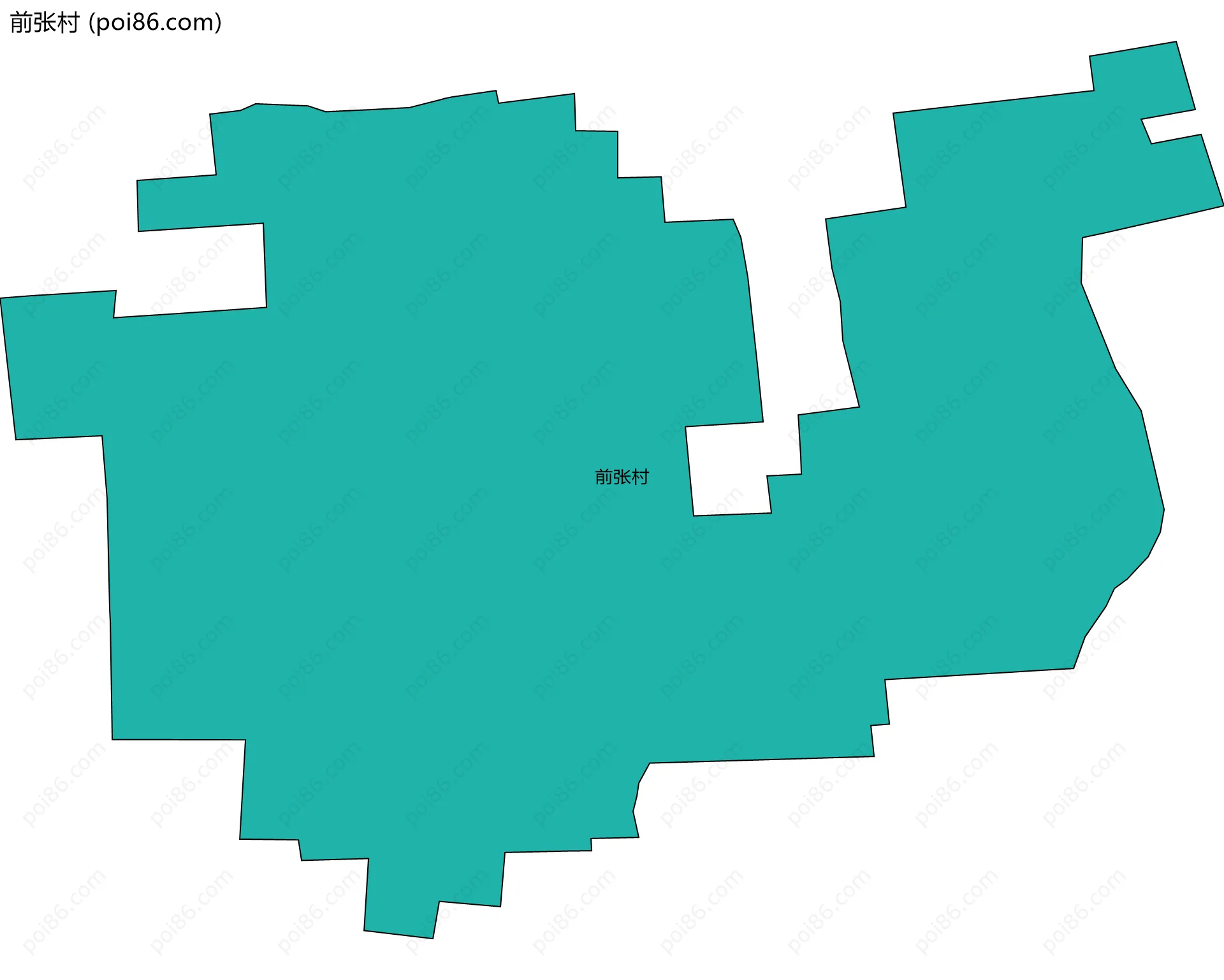 前张村边界地图
