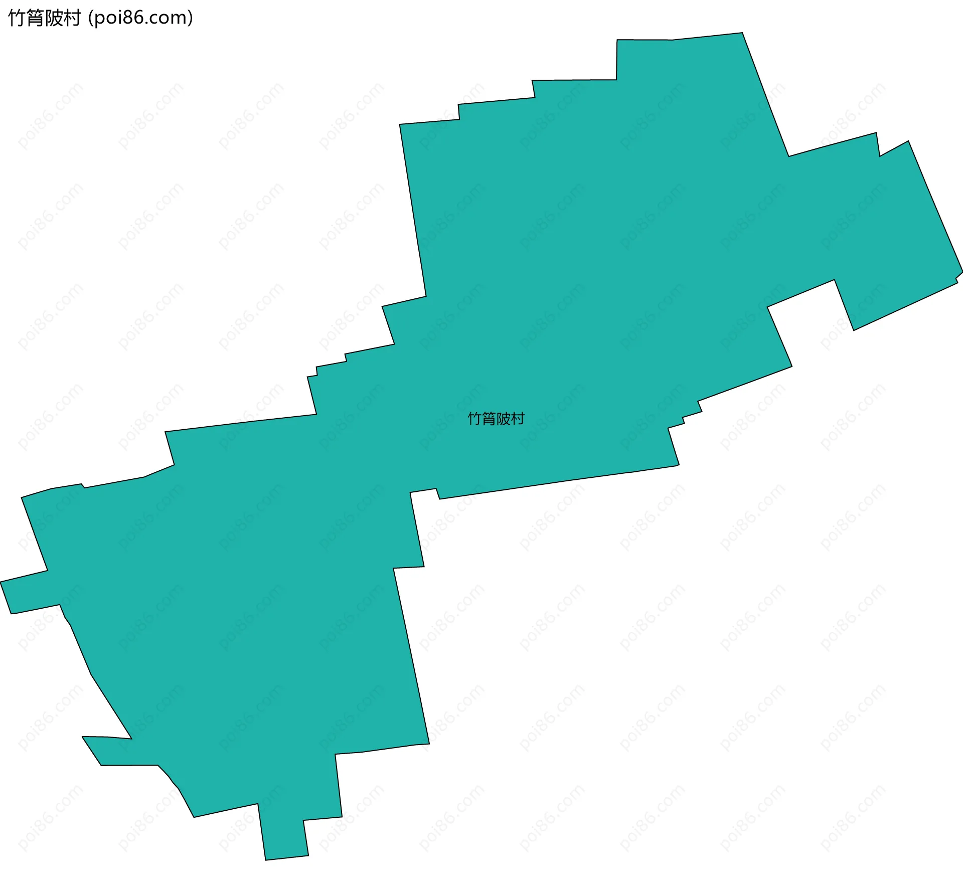 竹筲陂村边界地图