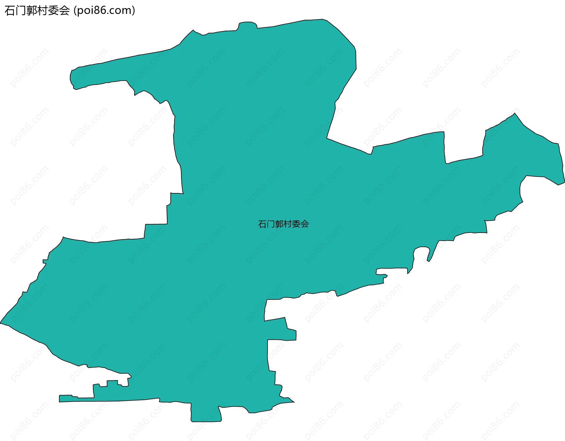 石门郭村委会边界地图