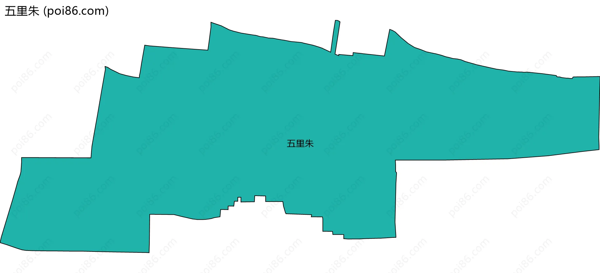 五里朱边界地图