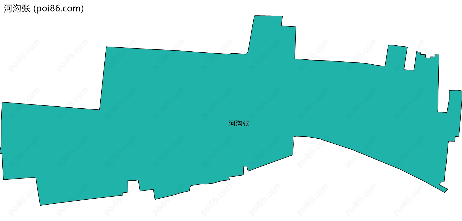 河沟张边界地图