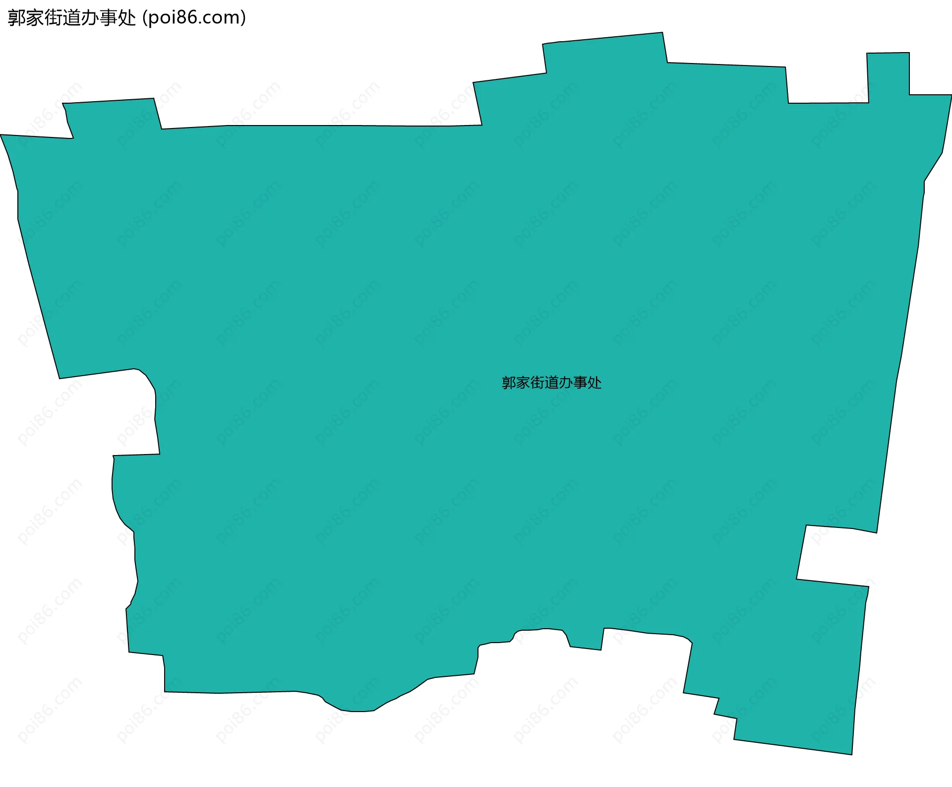 郭家街道办事处边界地图