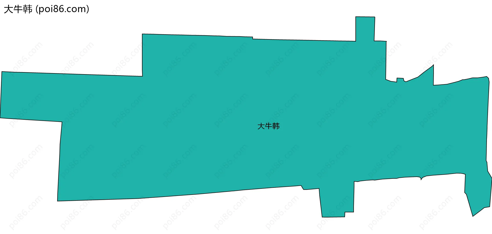 大牛韩边界地图