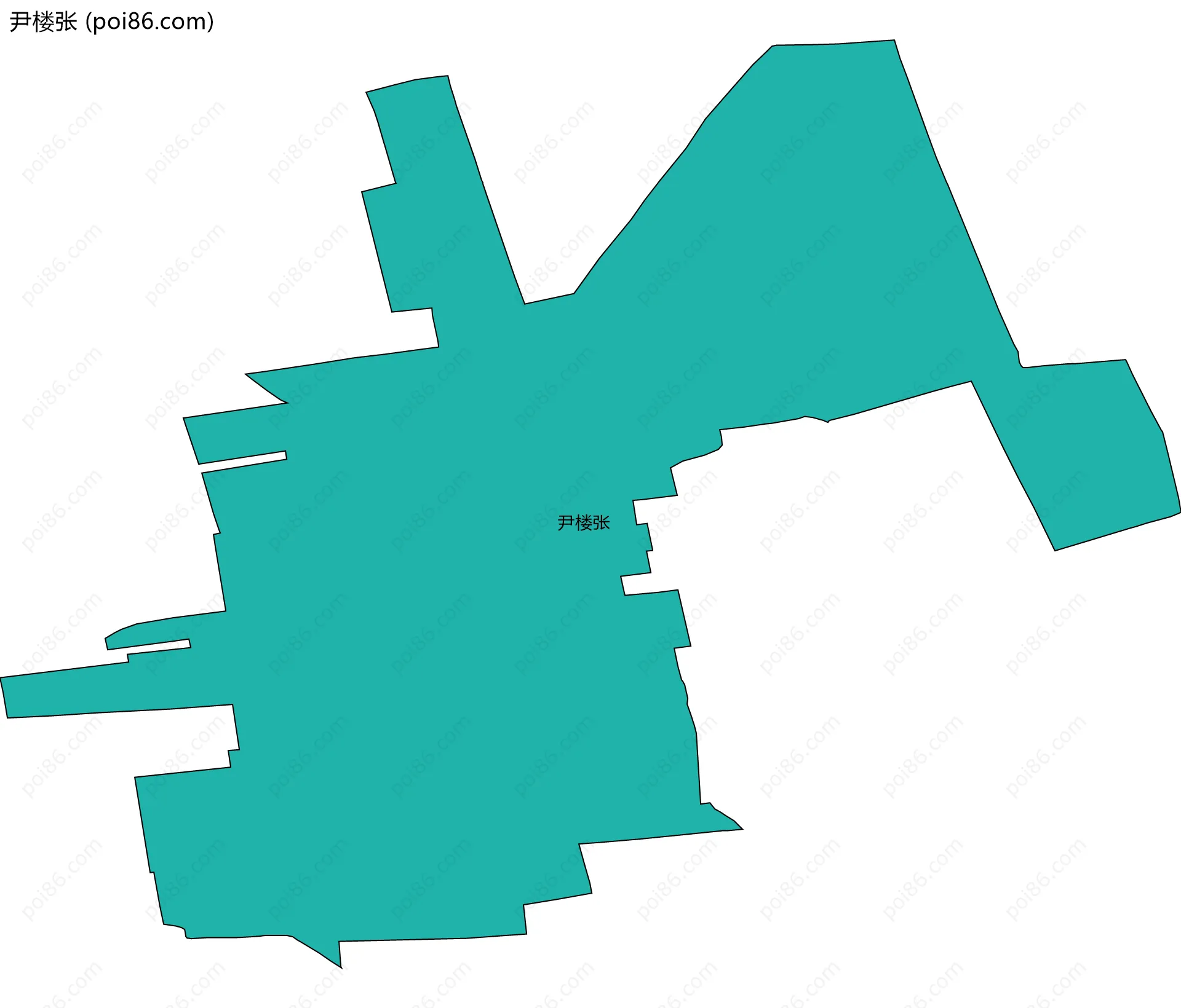 尹楼张边界地图