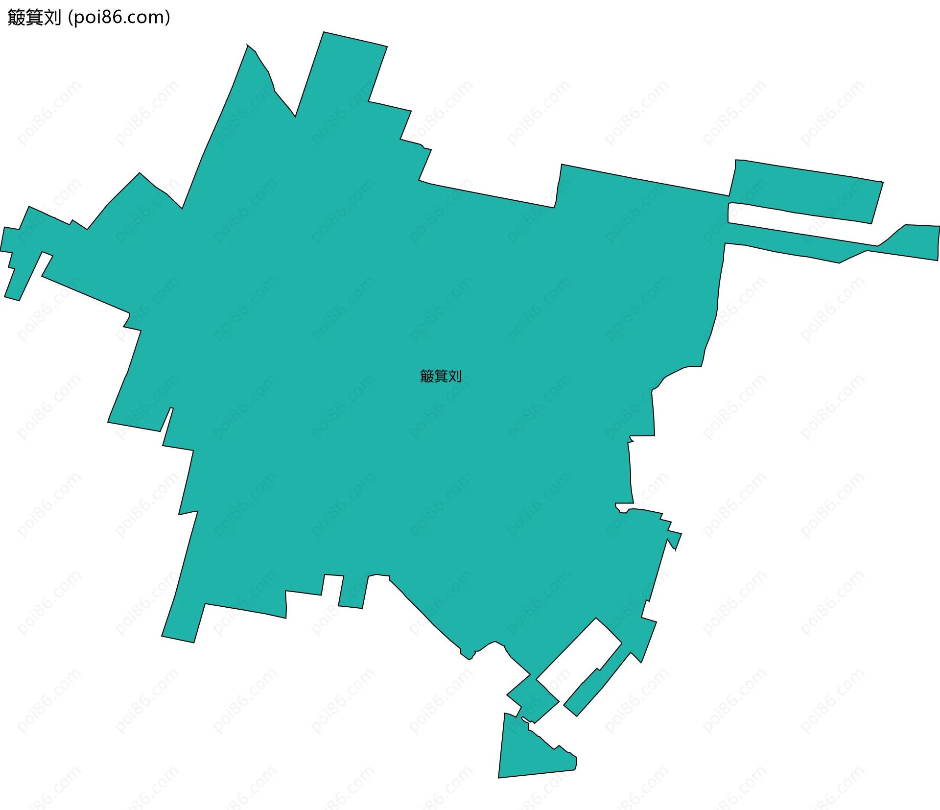 簸箕刘边界地图