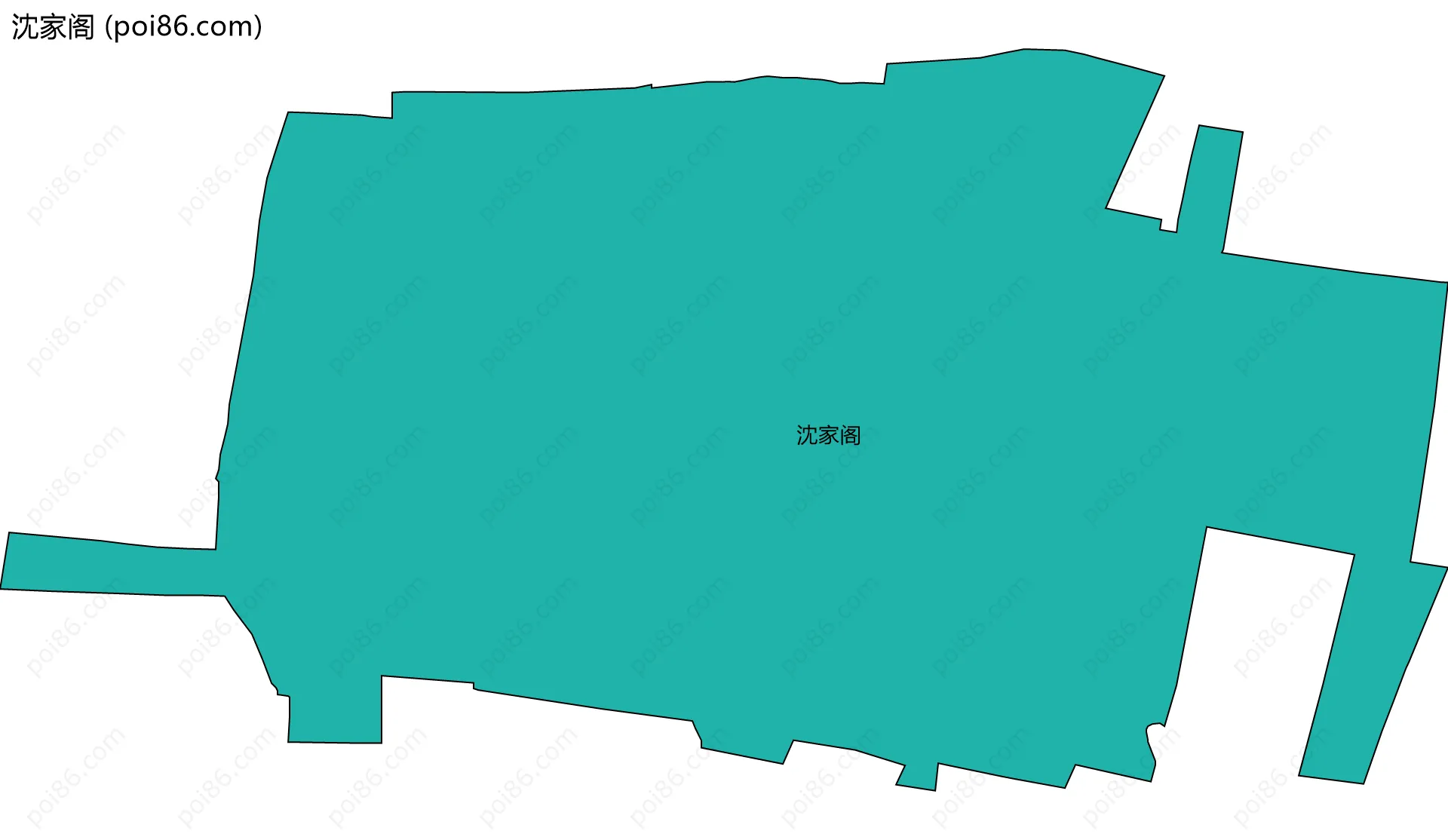 沈家阁边界地图