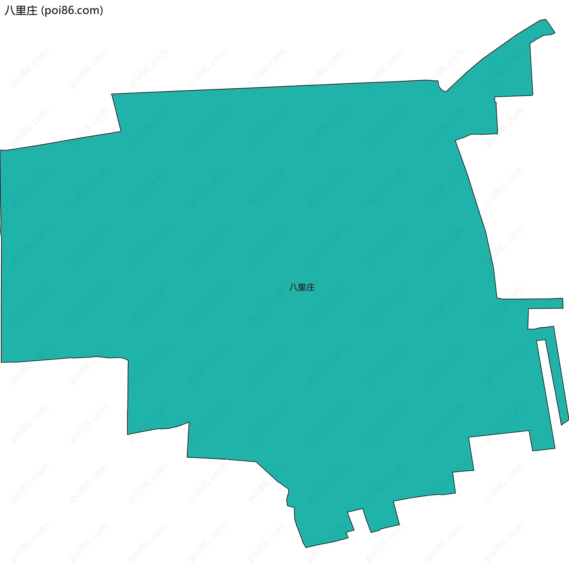 八里庄边界地图