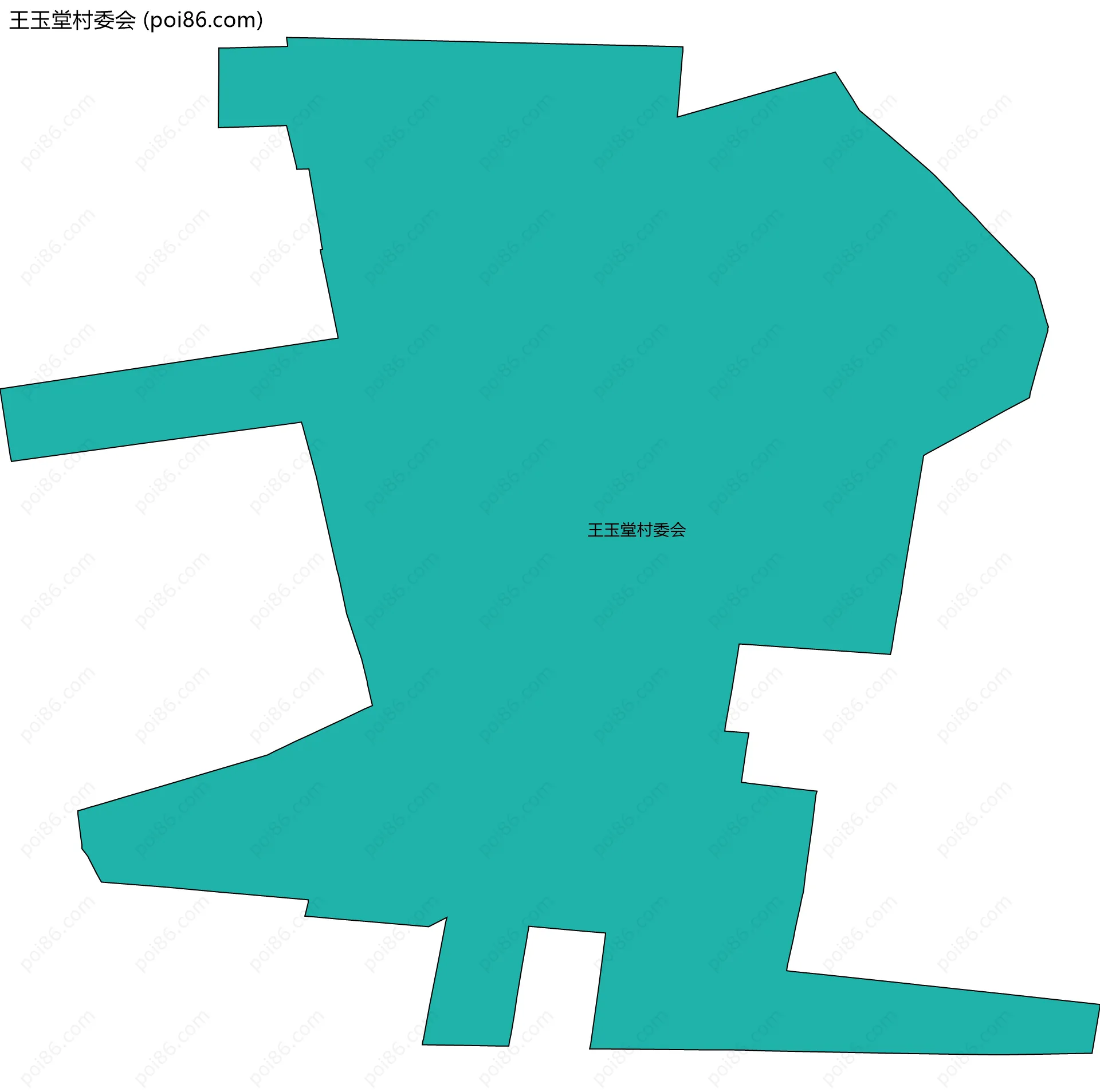 王玉堂村委会边界地图