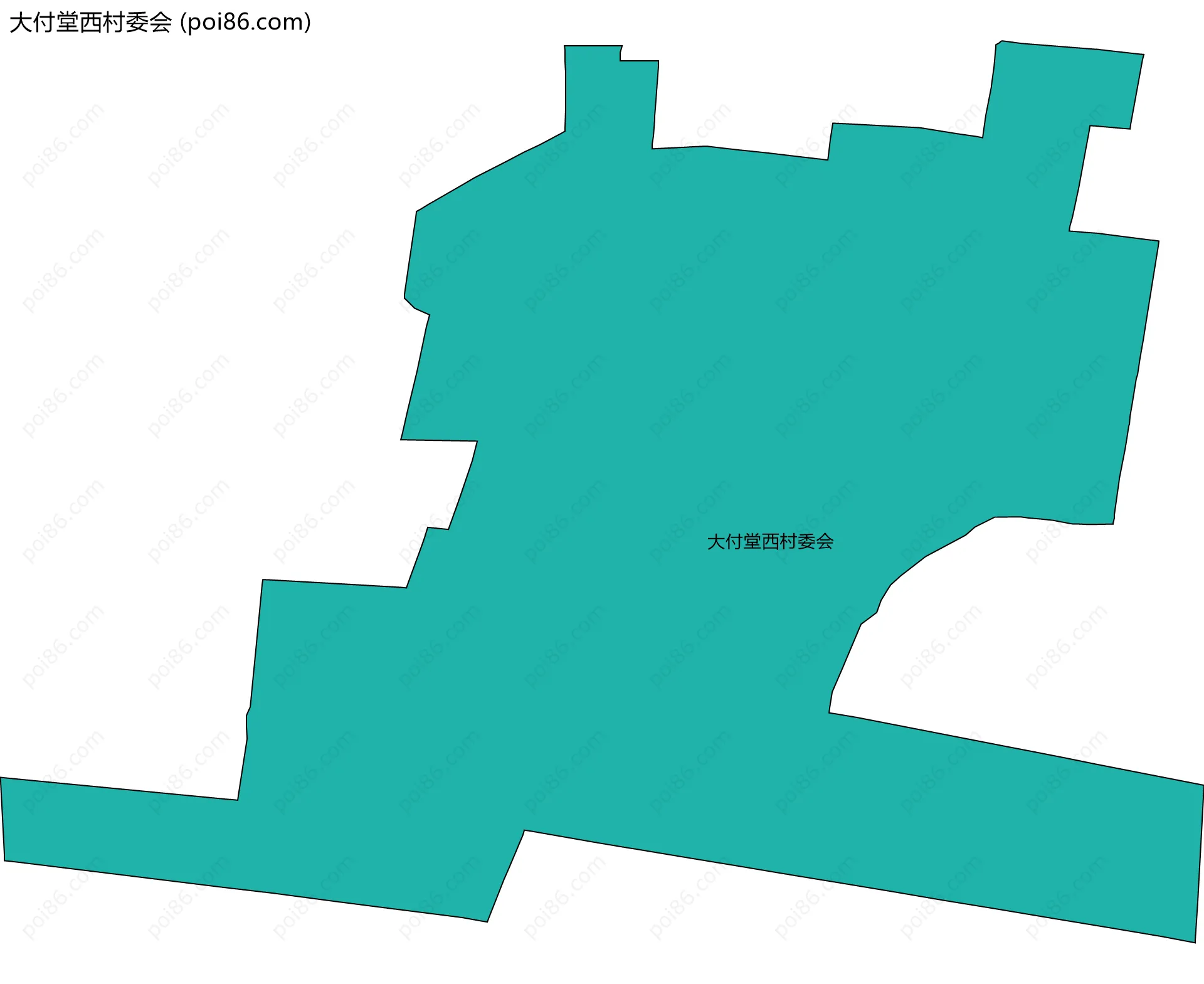 大付堂西村委会边界地图
