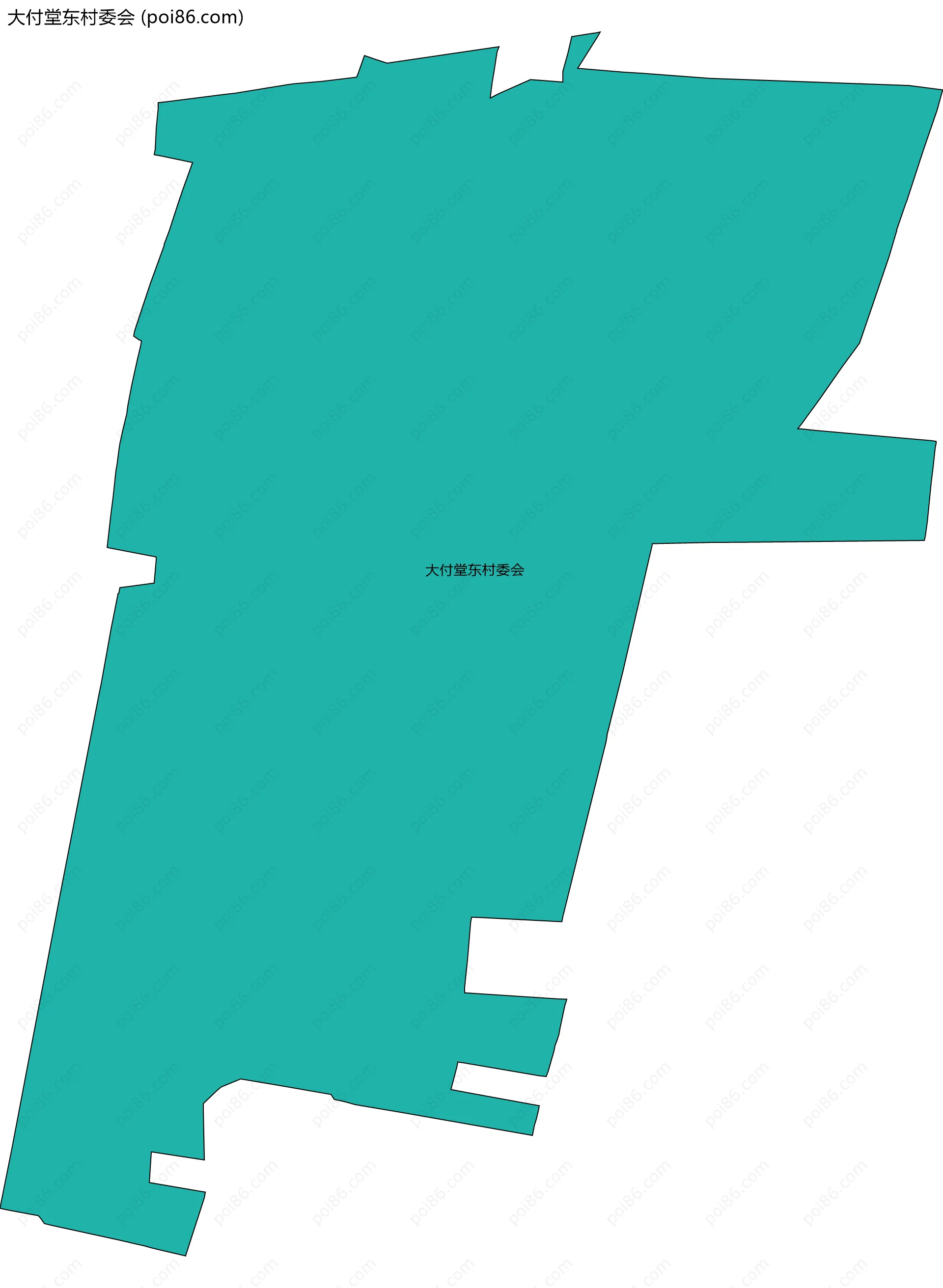 大付堂东村委会边界地图