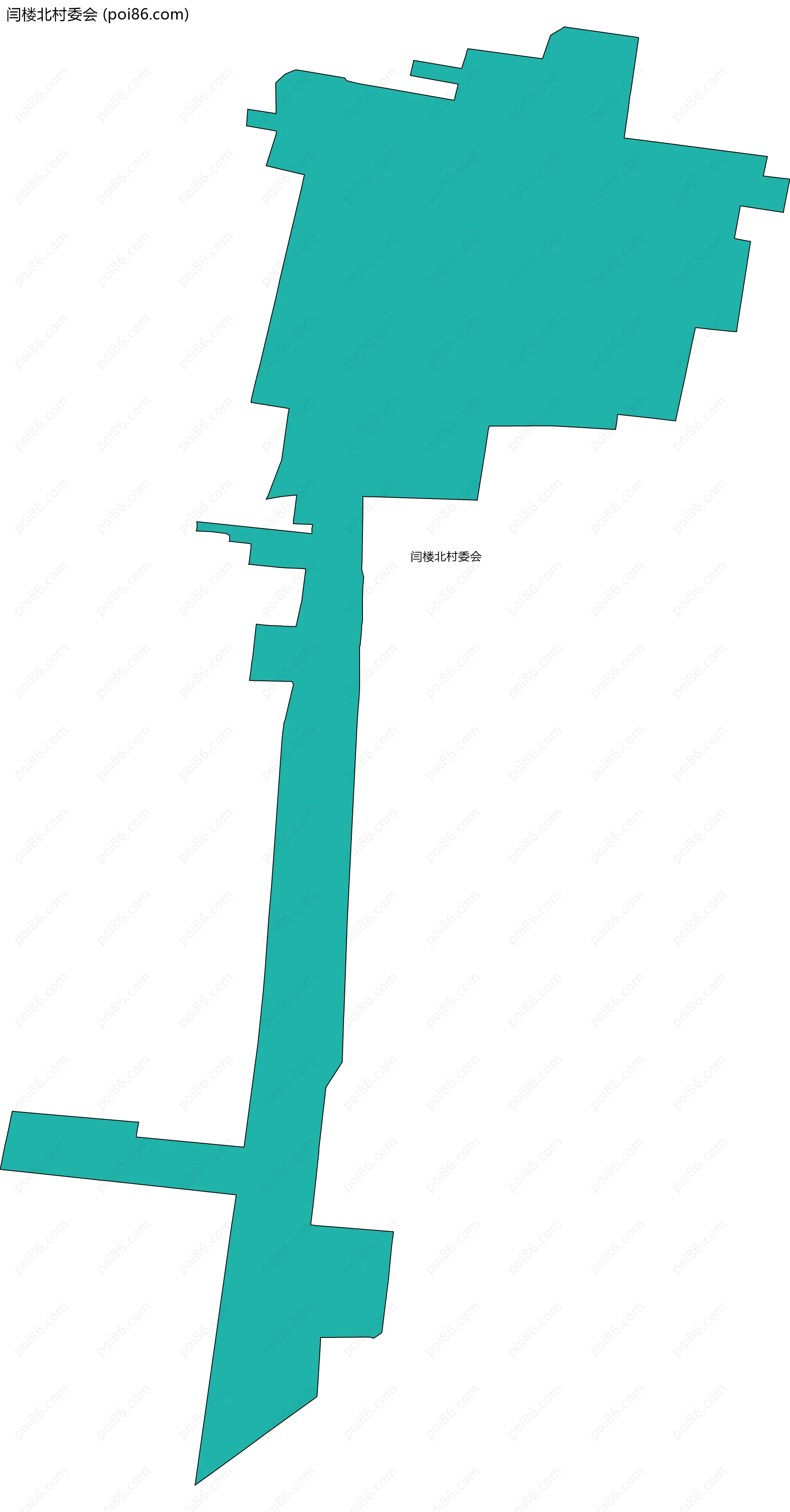 闫楼北村委会边界地图