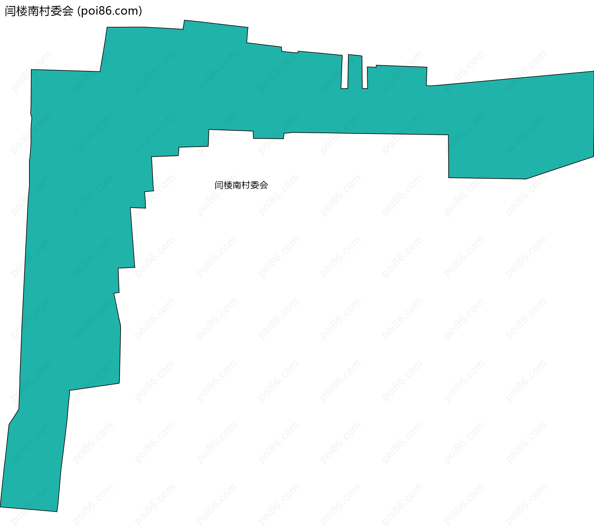 闫楼南村委会边界地图