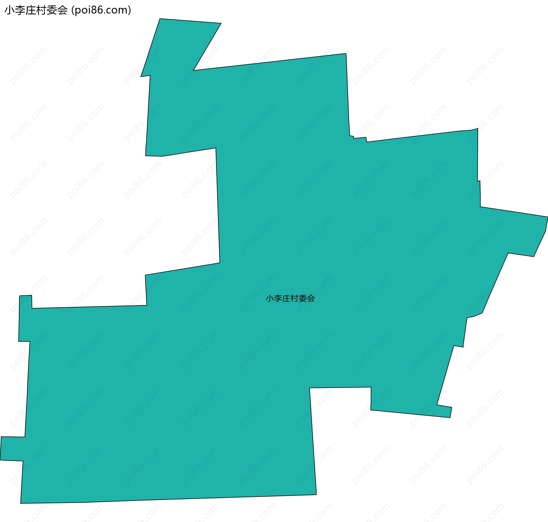 小李庄村委会边界地图