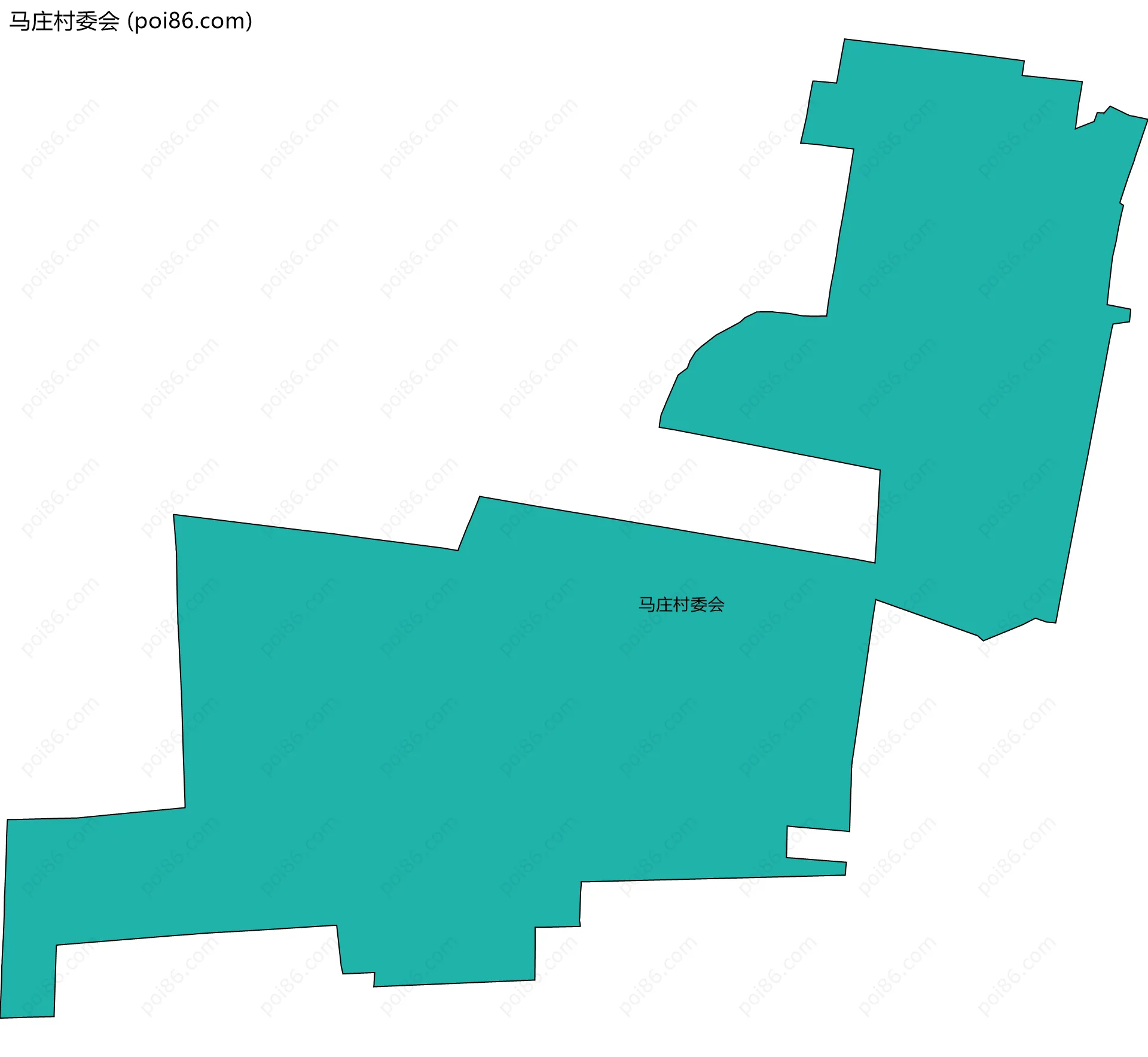 马庄村委会边界地图