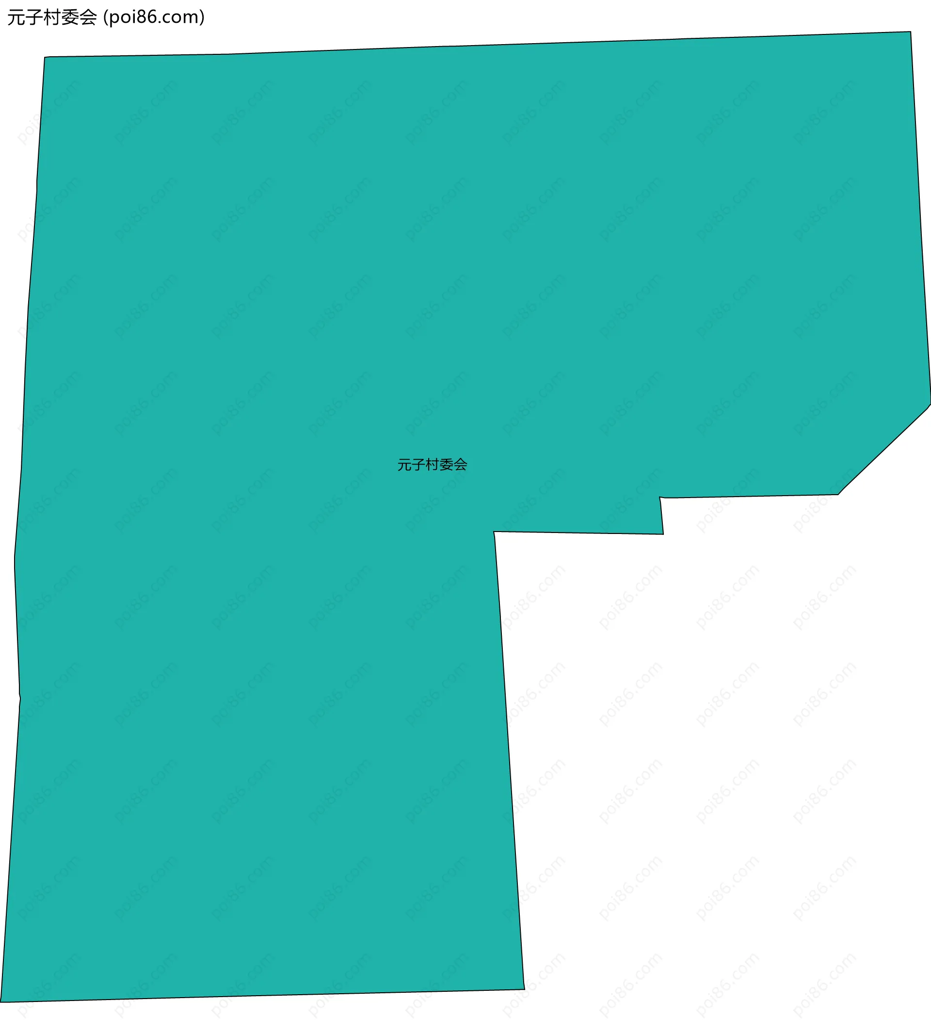 元子村委会边界地图