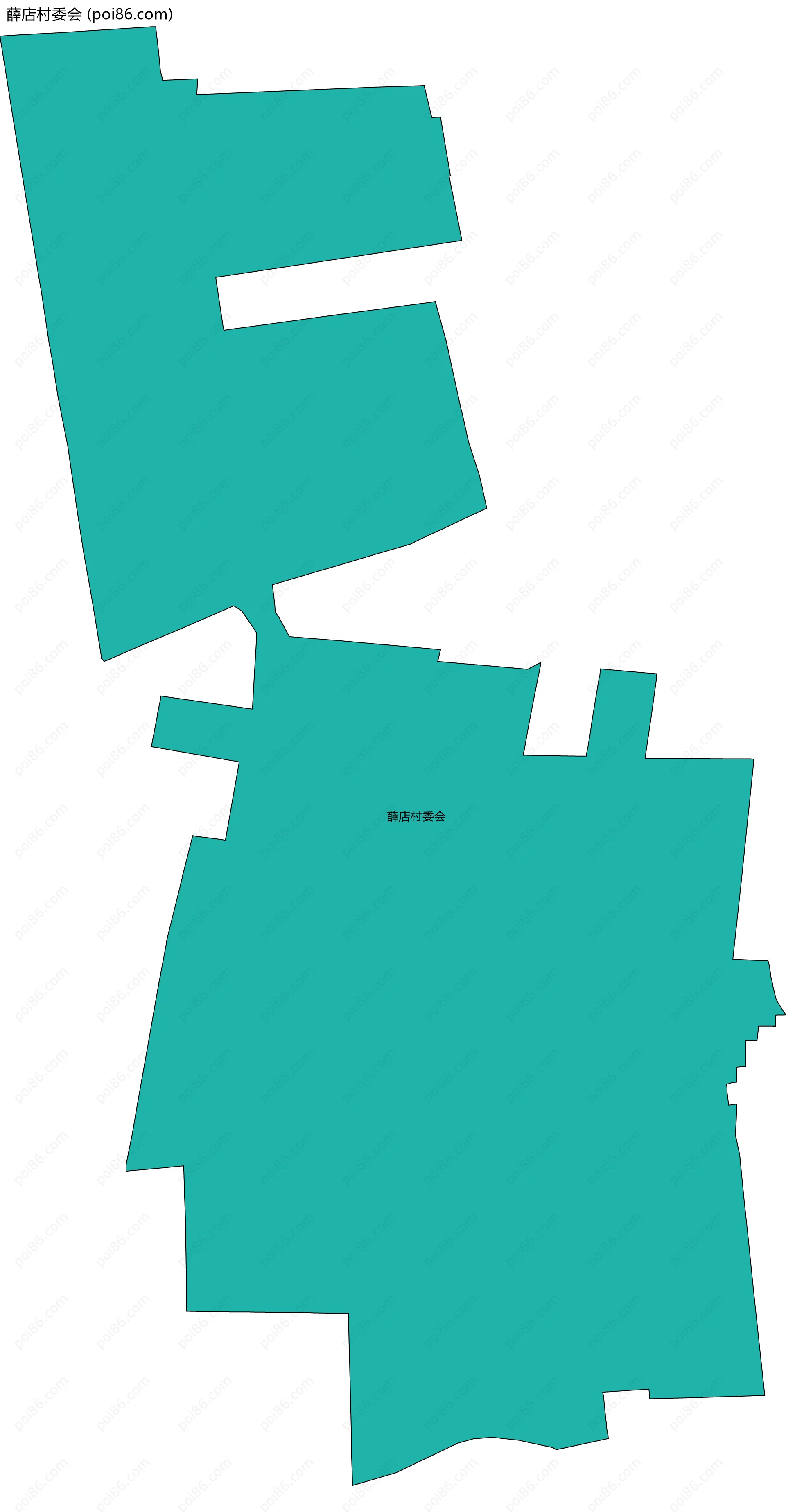 薛店村委会边界地图