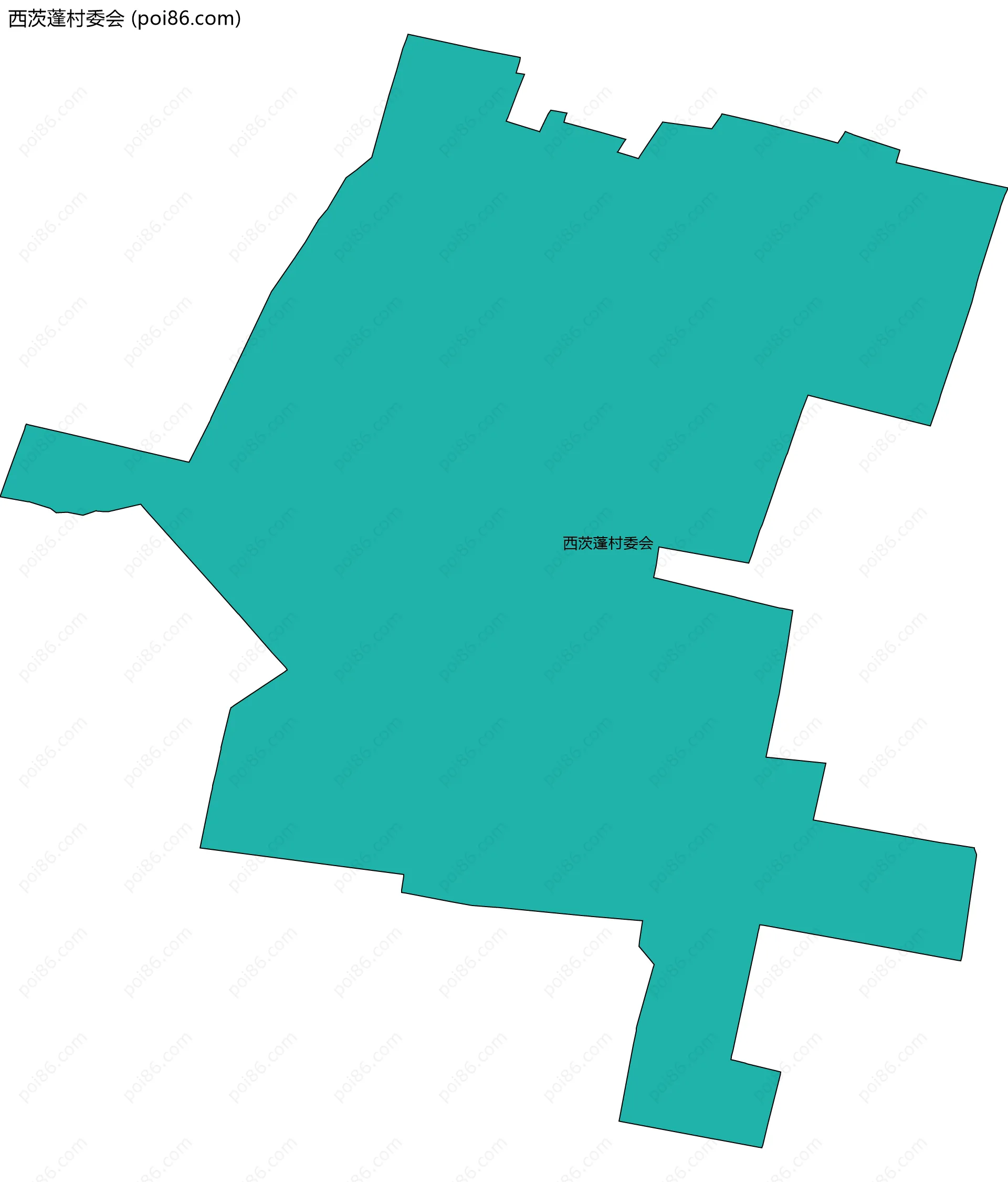 西茨蓬村委会边界地图