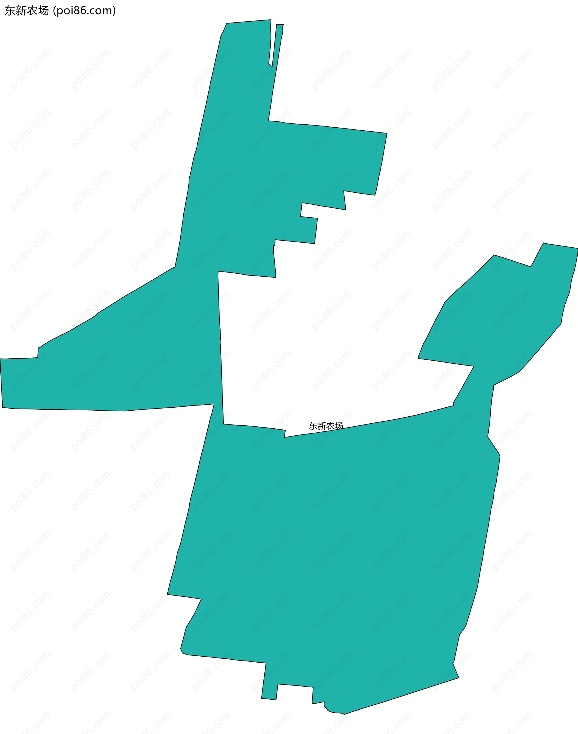 东新农场边界地图