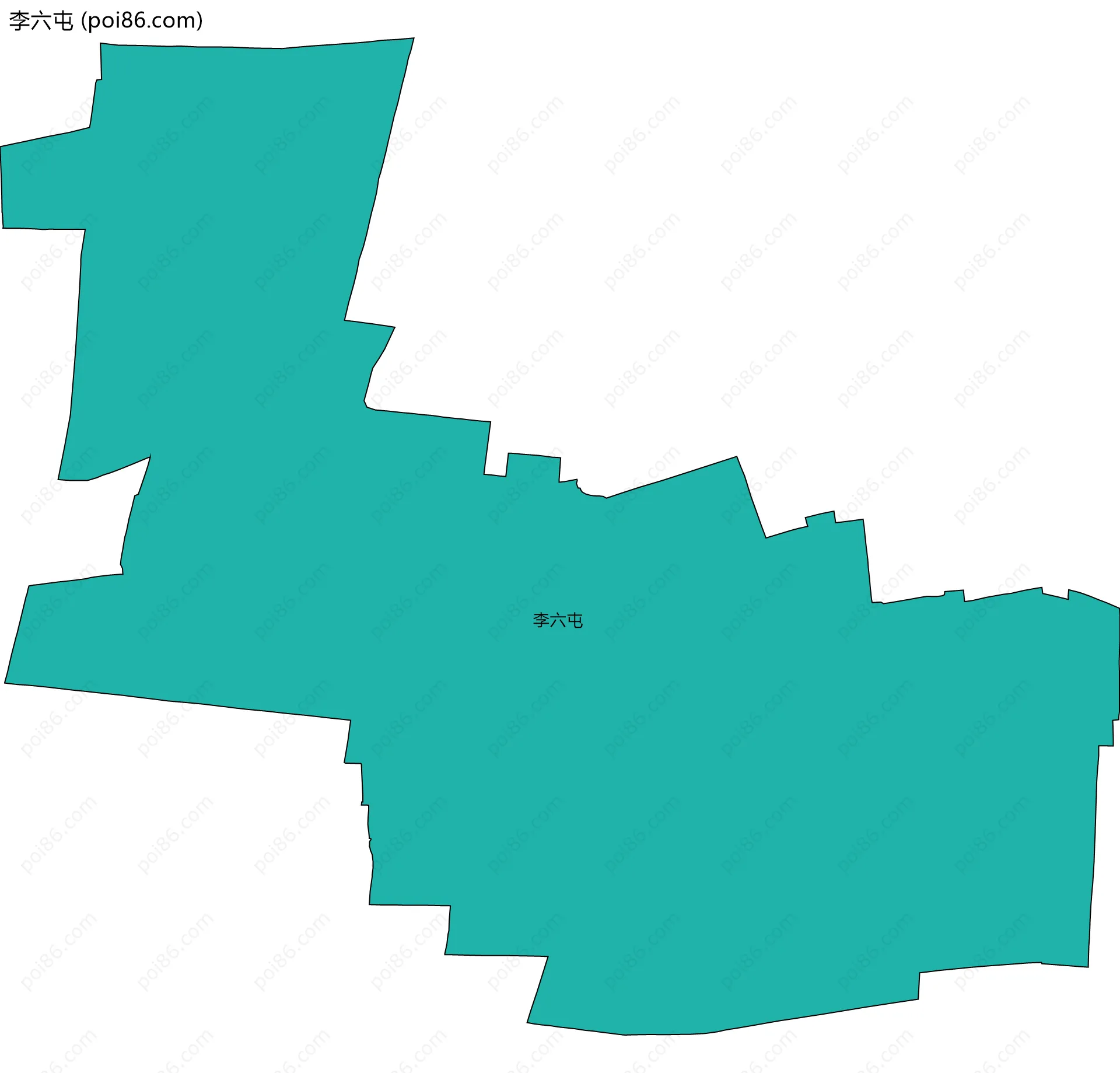 李六屯边界地图