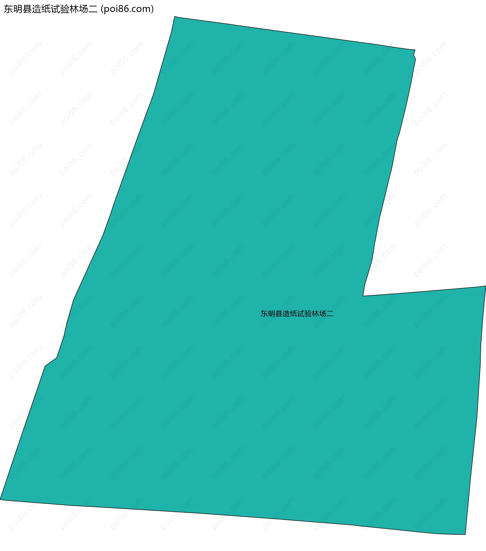 东明县造纸试验林场二边界地图