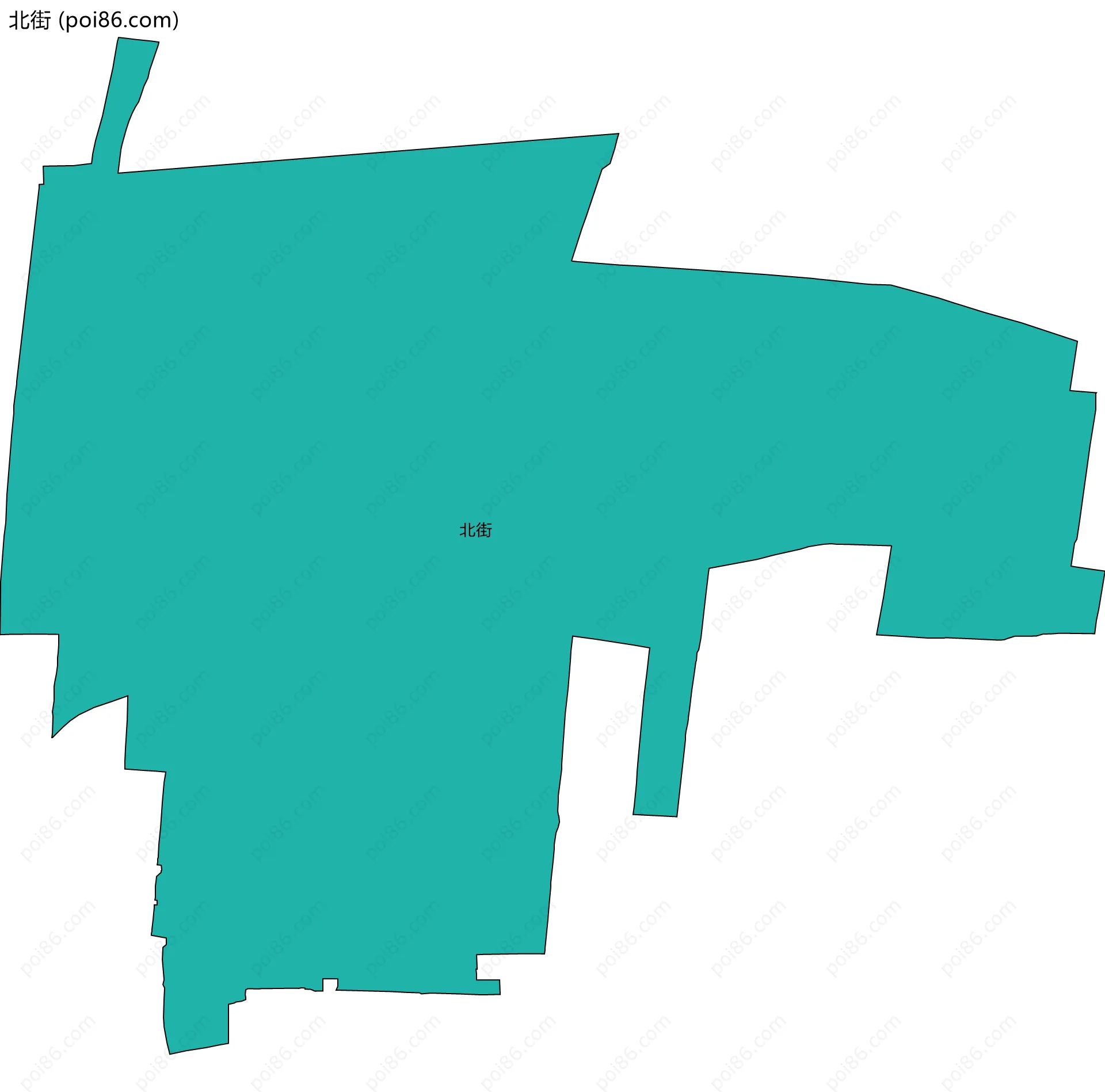 北街边界地图