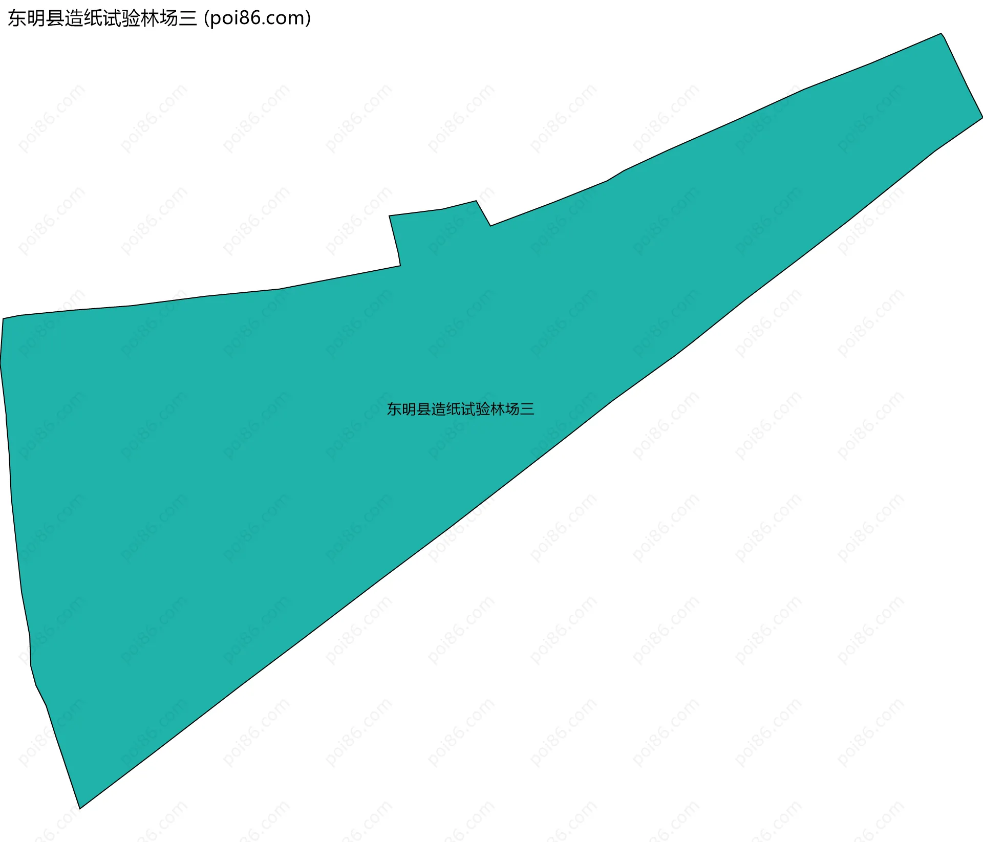 东明县造纸试验林场三边界地图