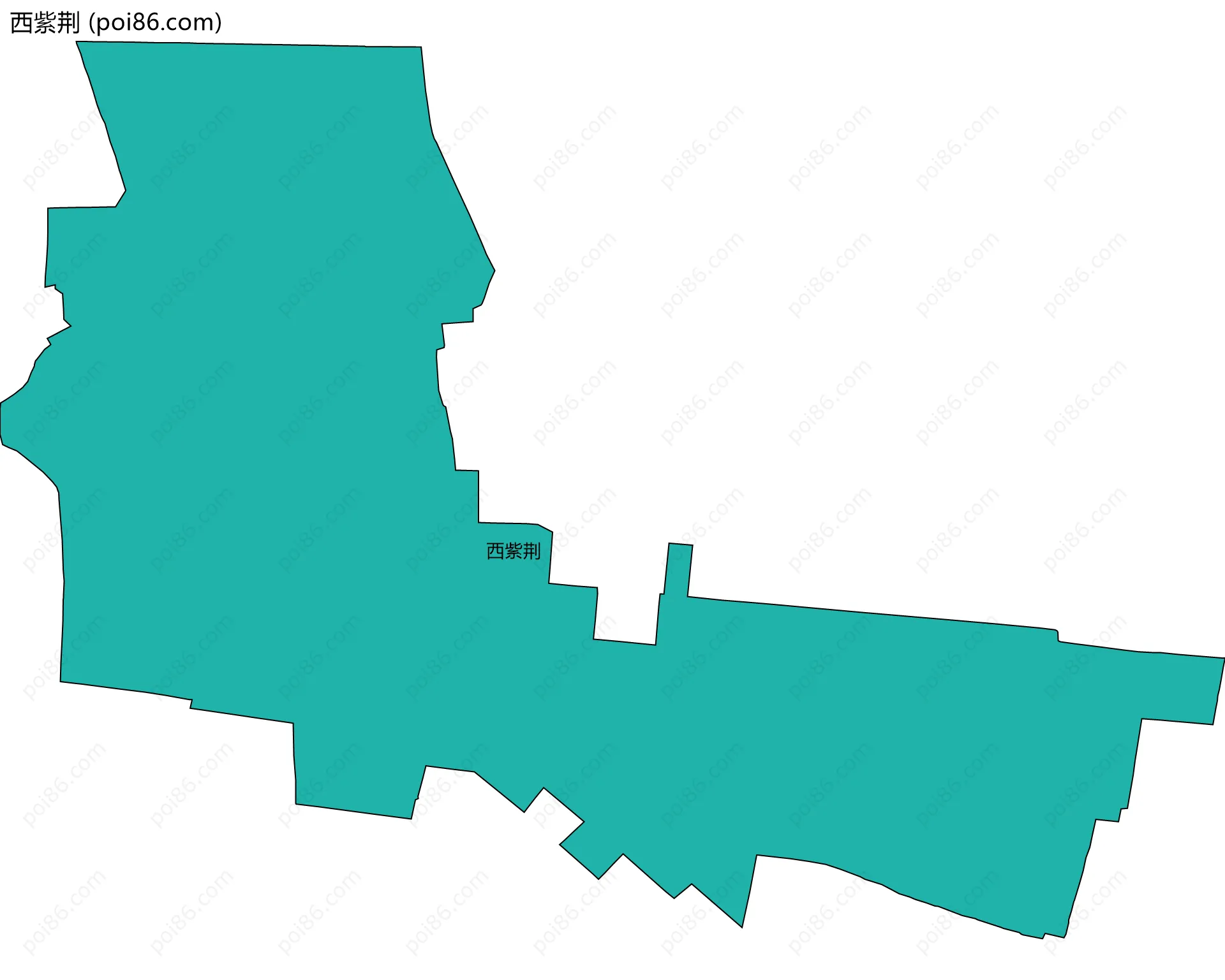 西紫荆边界地图