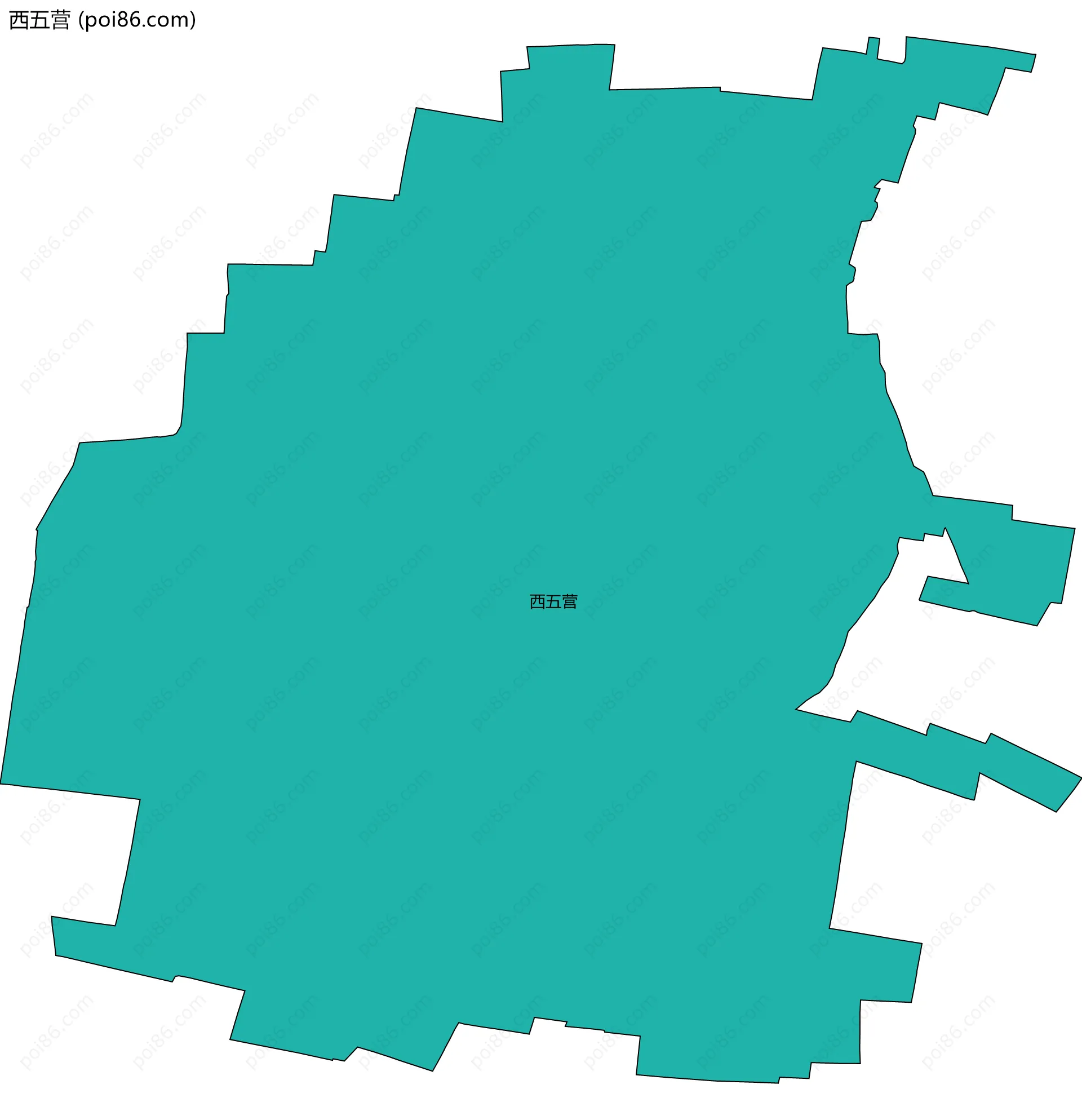 西五营边界地图