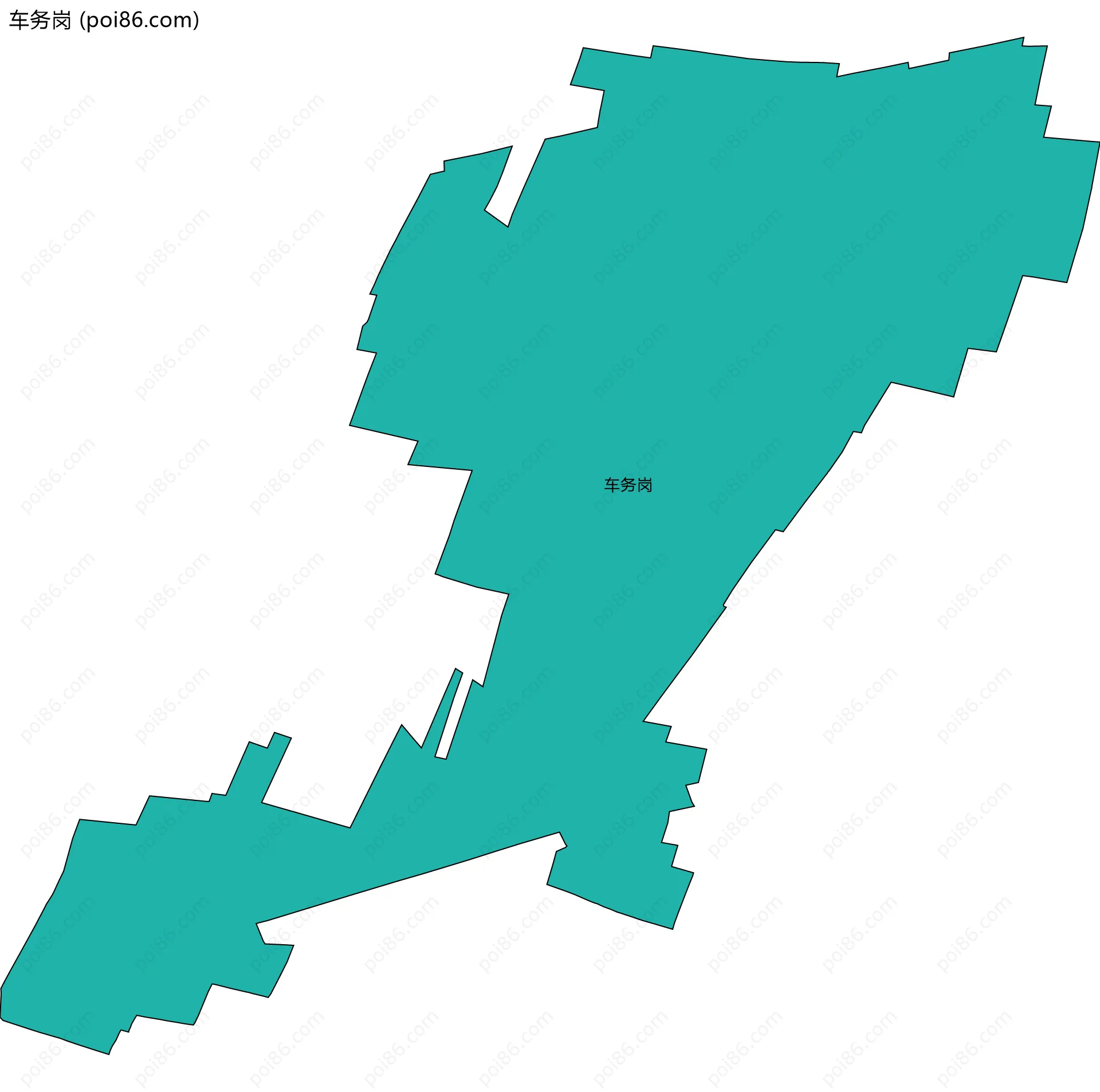 车务岗边界地图