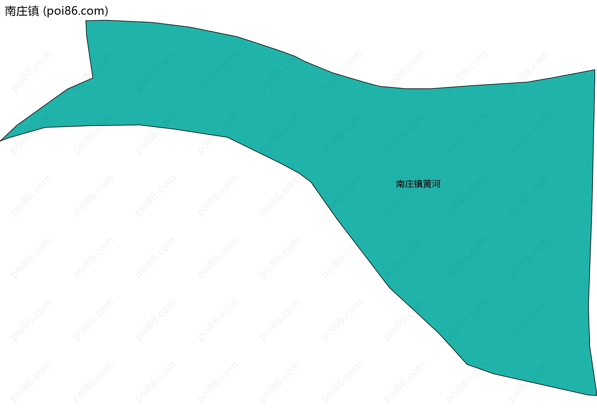 南庄镇边界地图(五级行政区划)