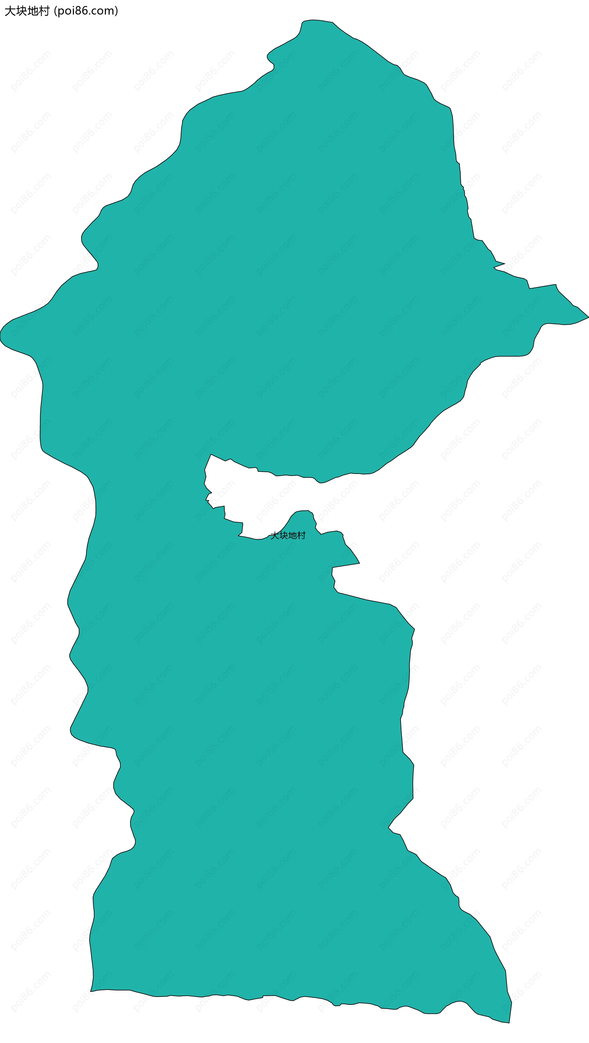 大块地村边界地图