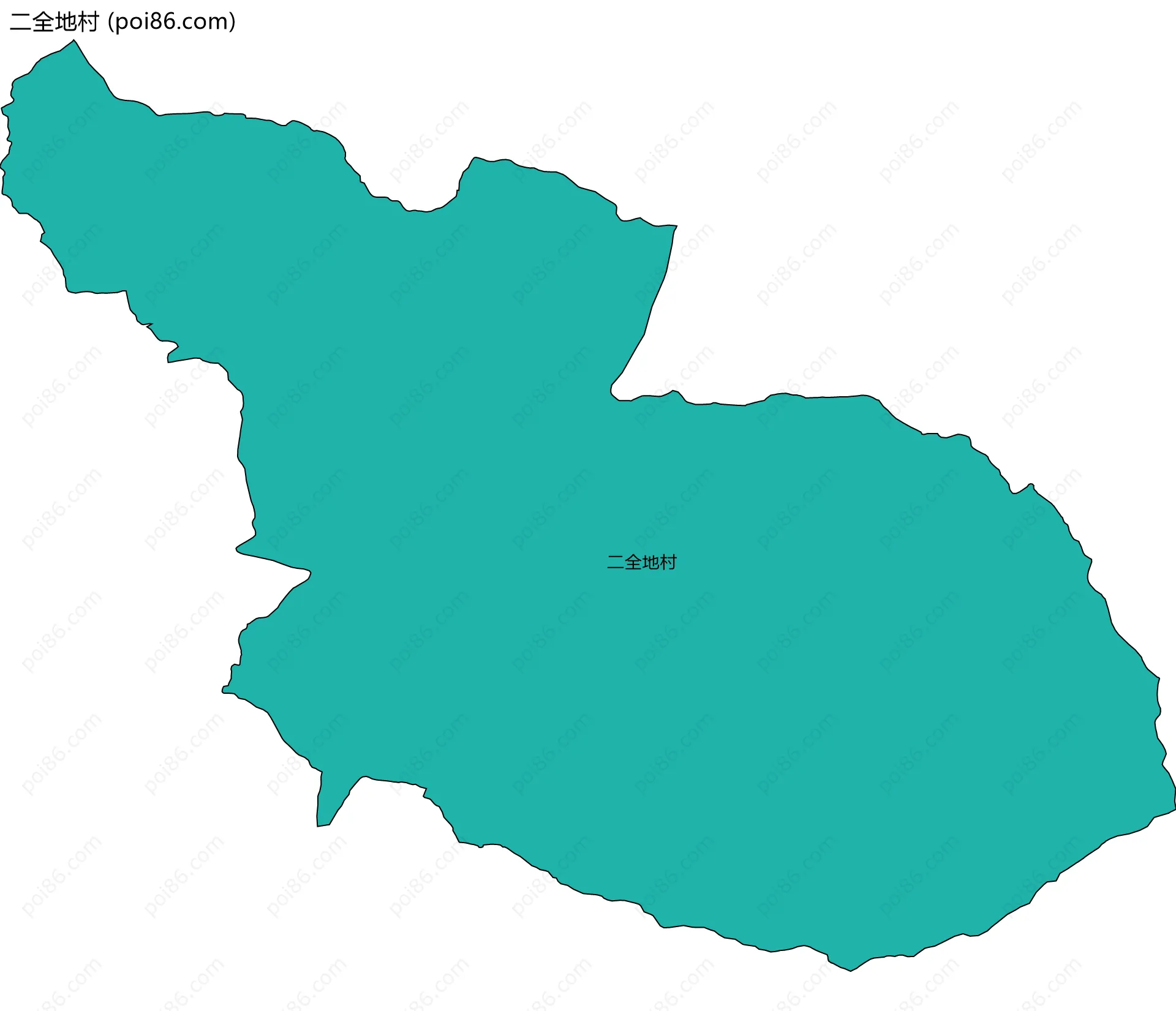 二全地村边界地图