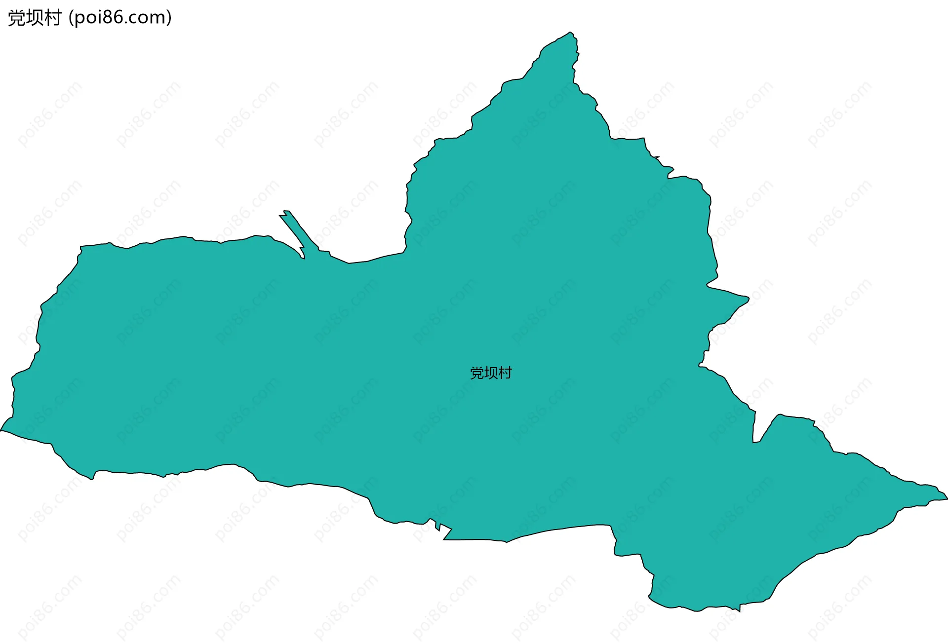 党坝村边界地图