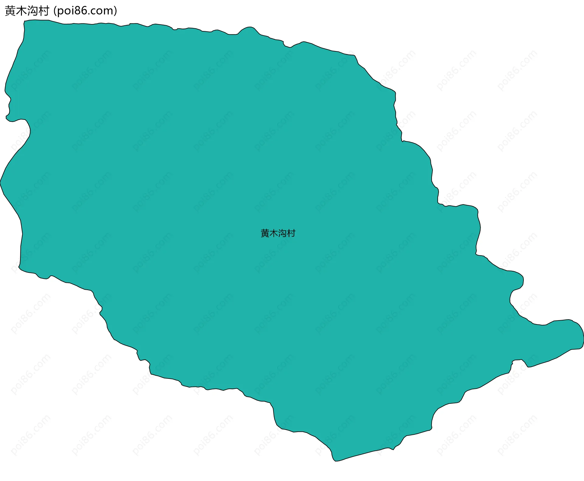 黄木沟村边界地图