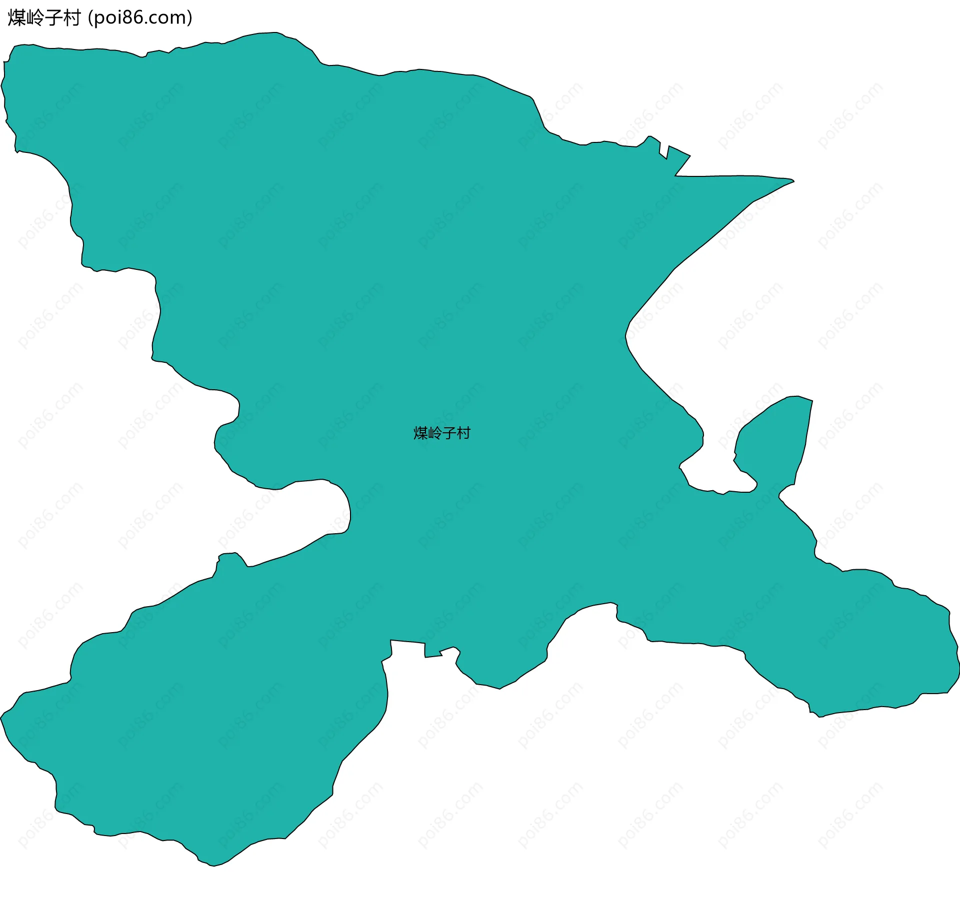 煤岭子村边界地图