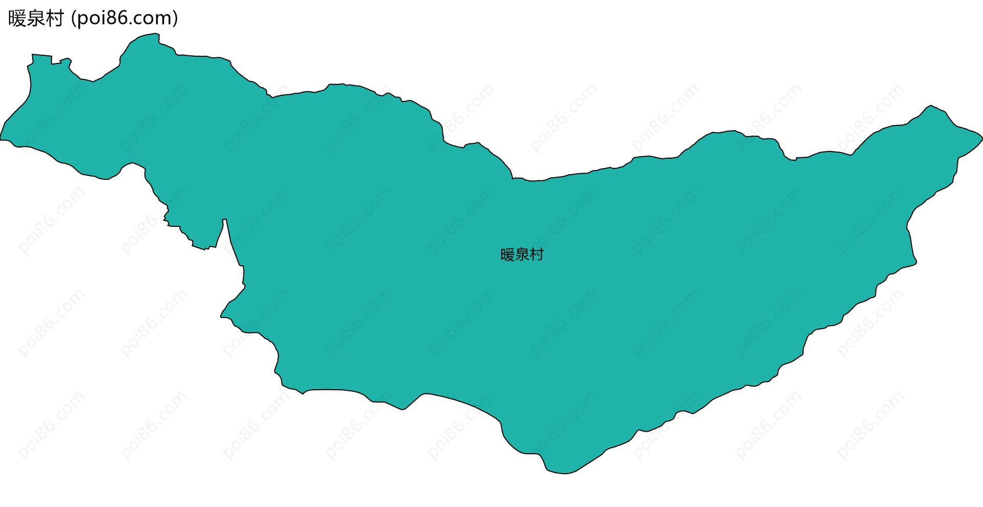 暖泉村边界地图