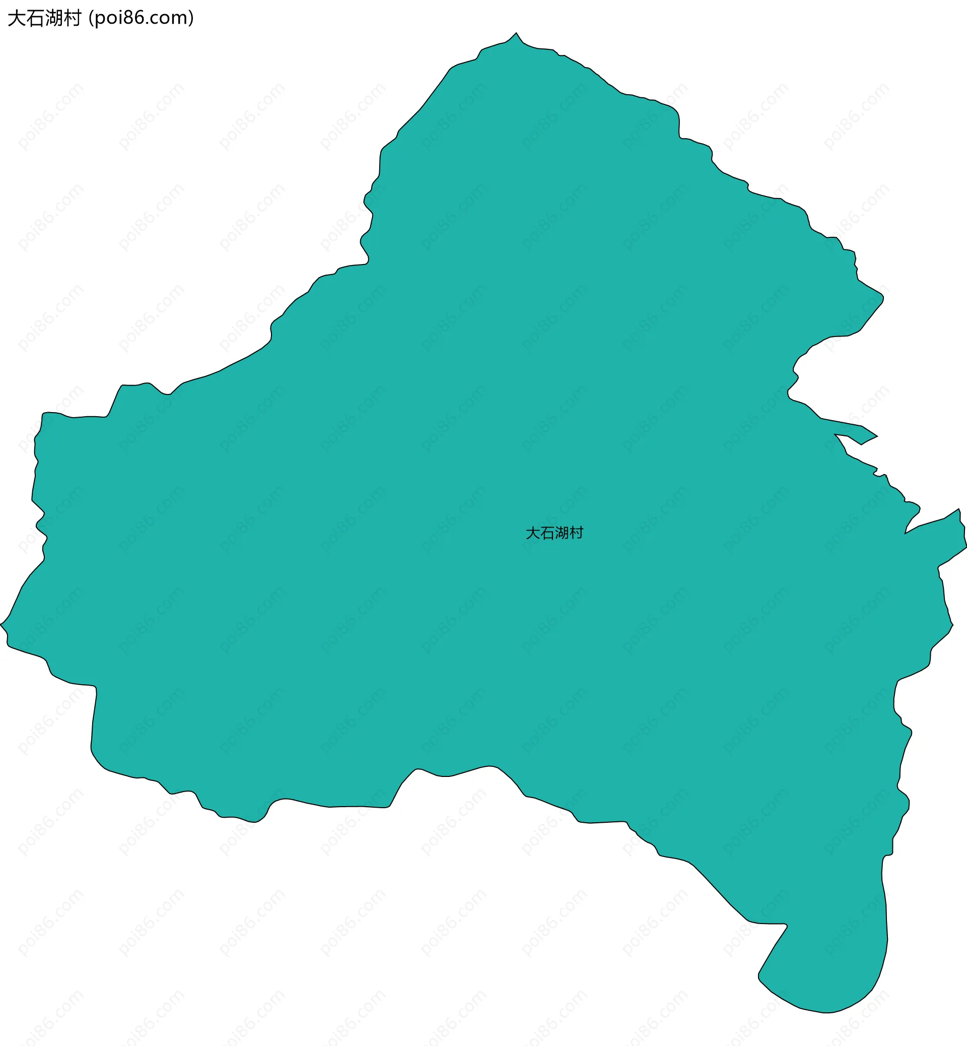 大石湖村边界地图
