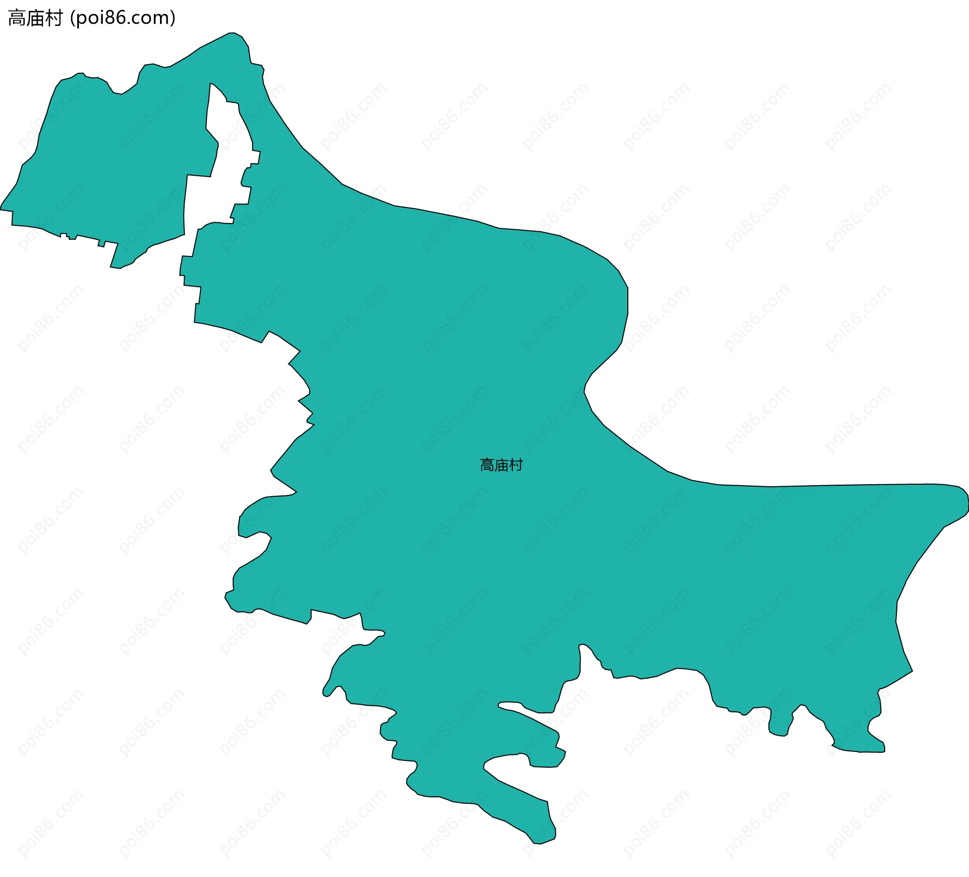 高庙村边界地图