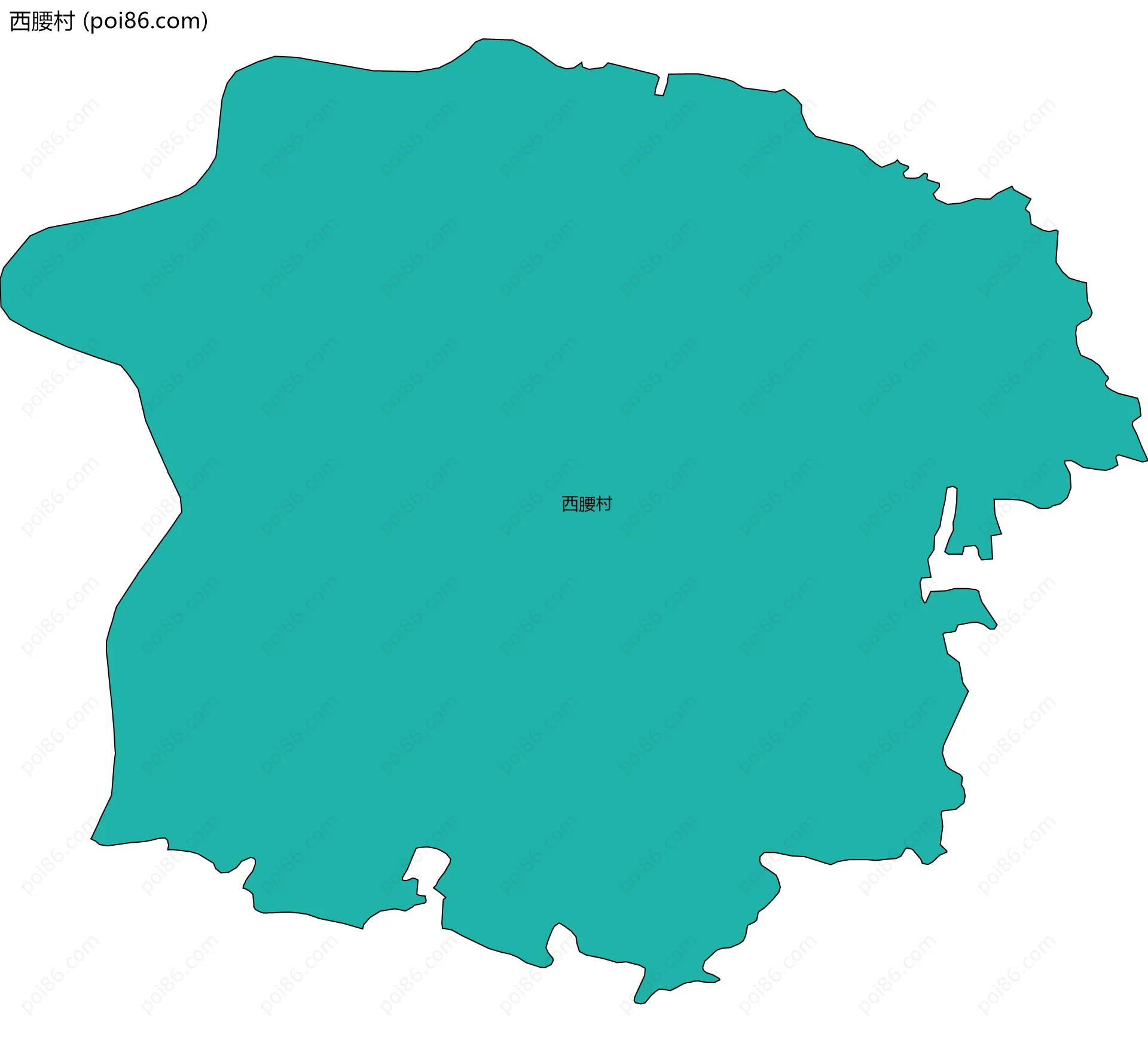 西腰村边界地图