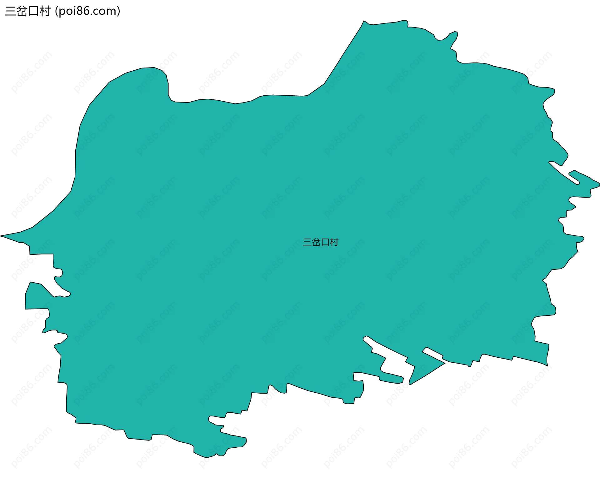 三岔口村边界地图
