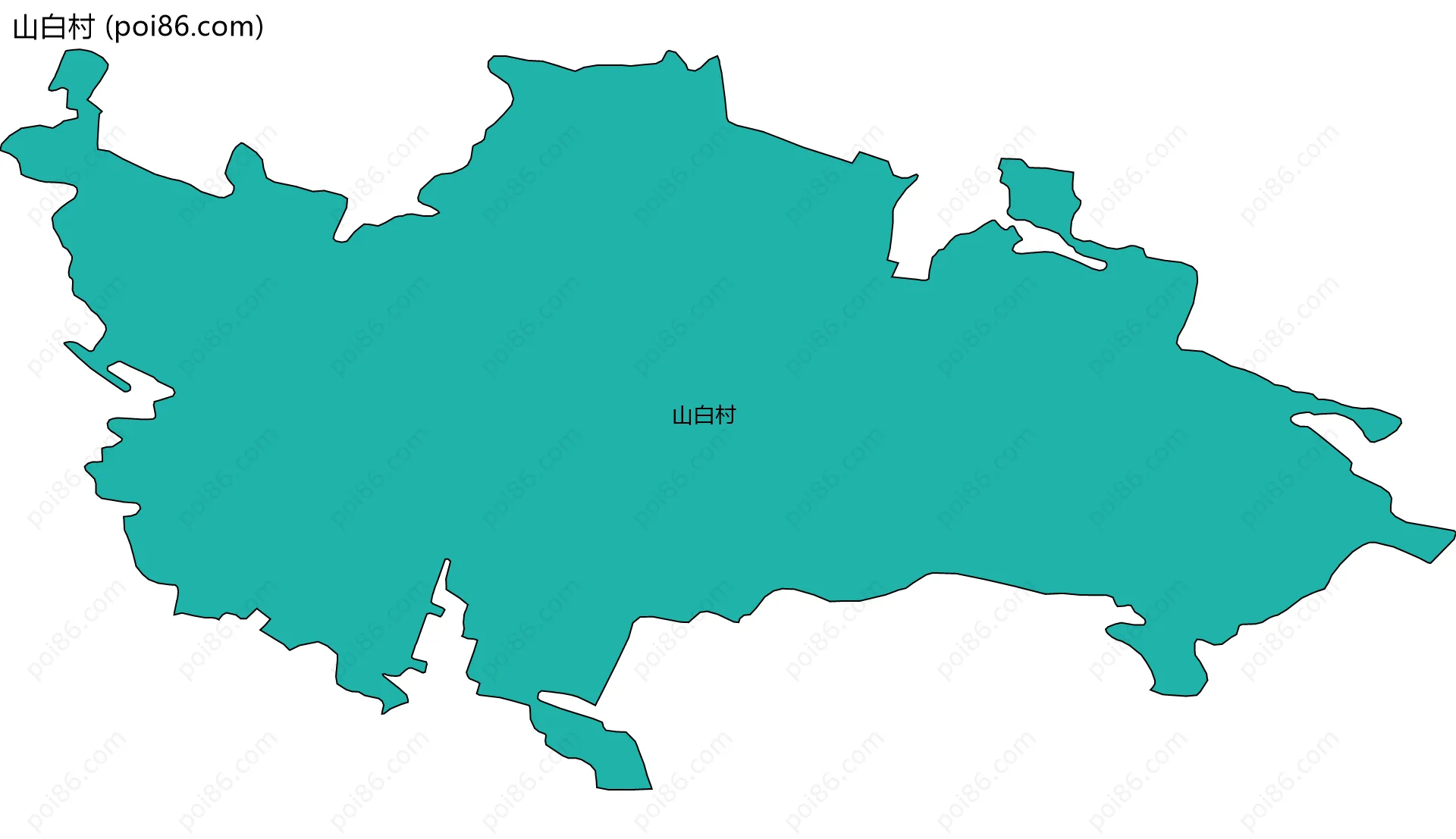 山白村边界地图