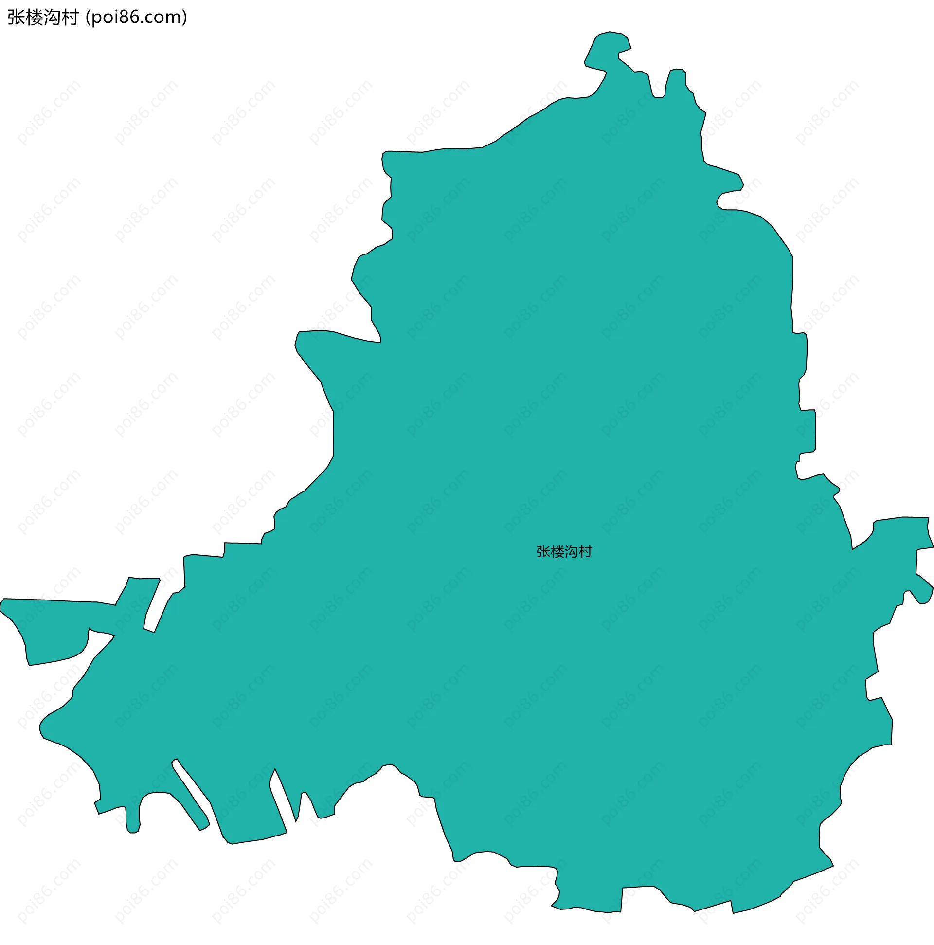 张楼沟村边界地图