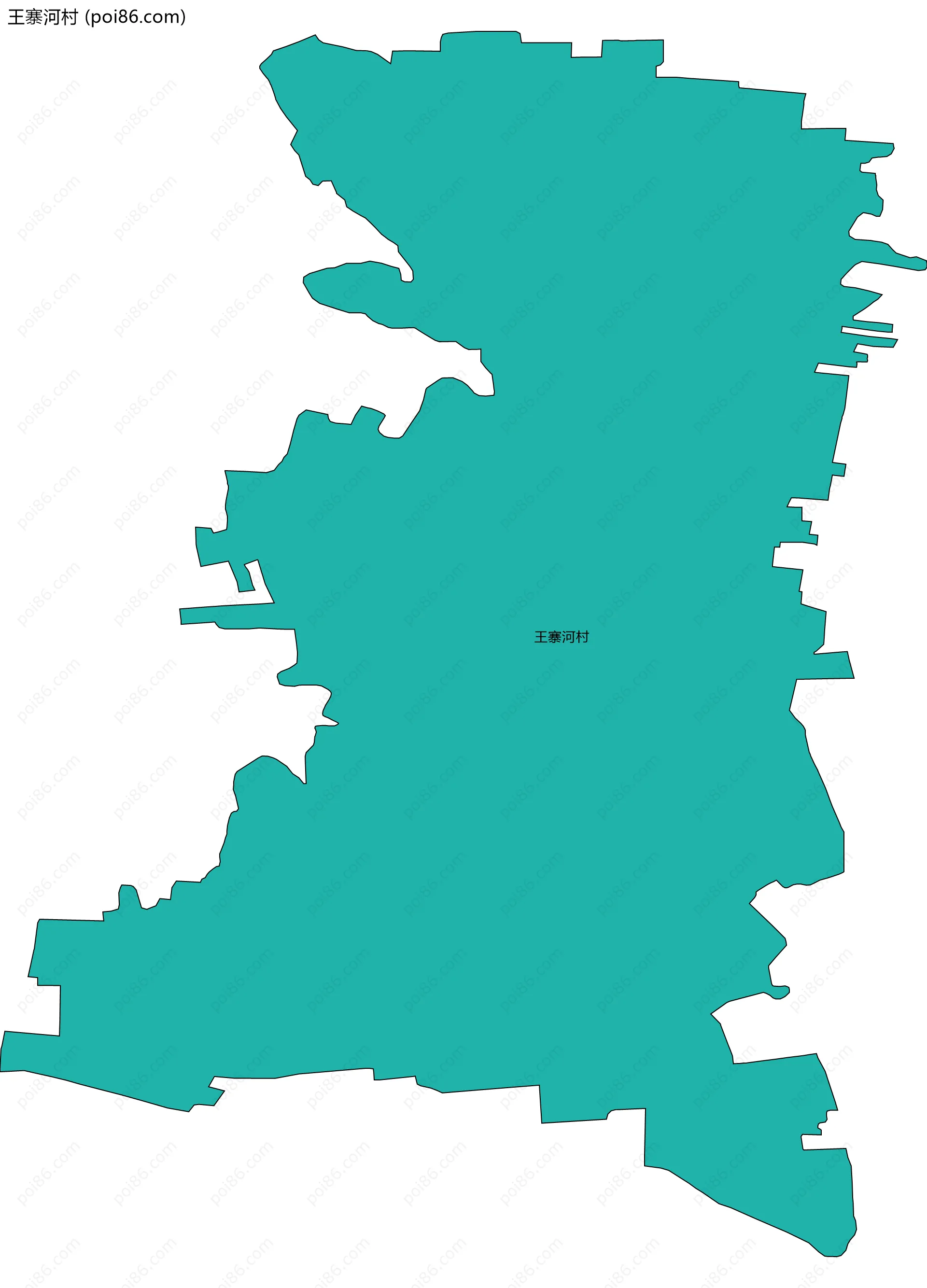 王寨河村边界地图