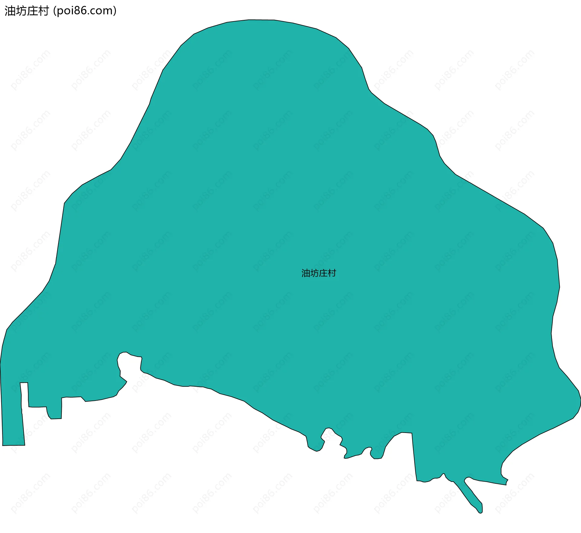 油坊庄村边界地图