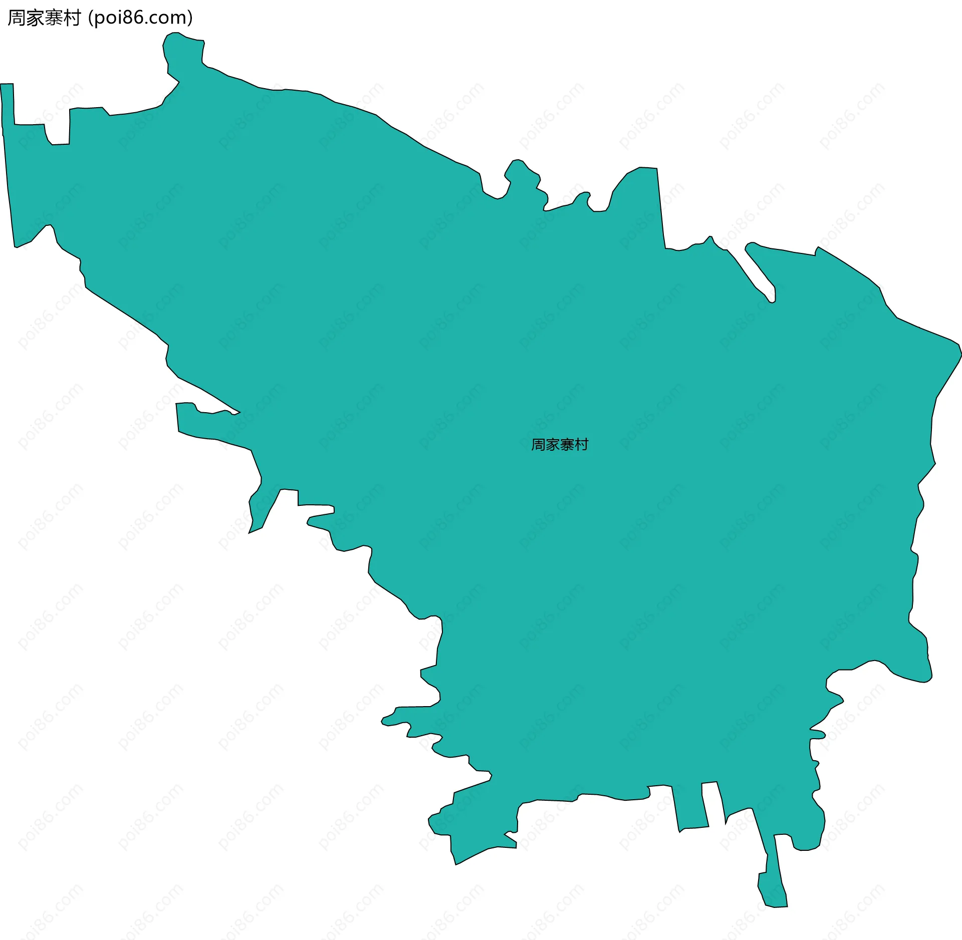 周家寨村边界地图