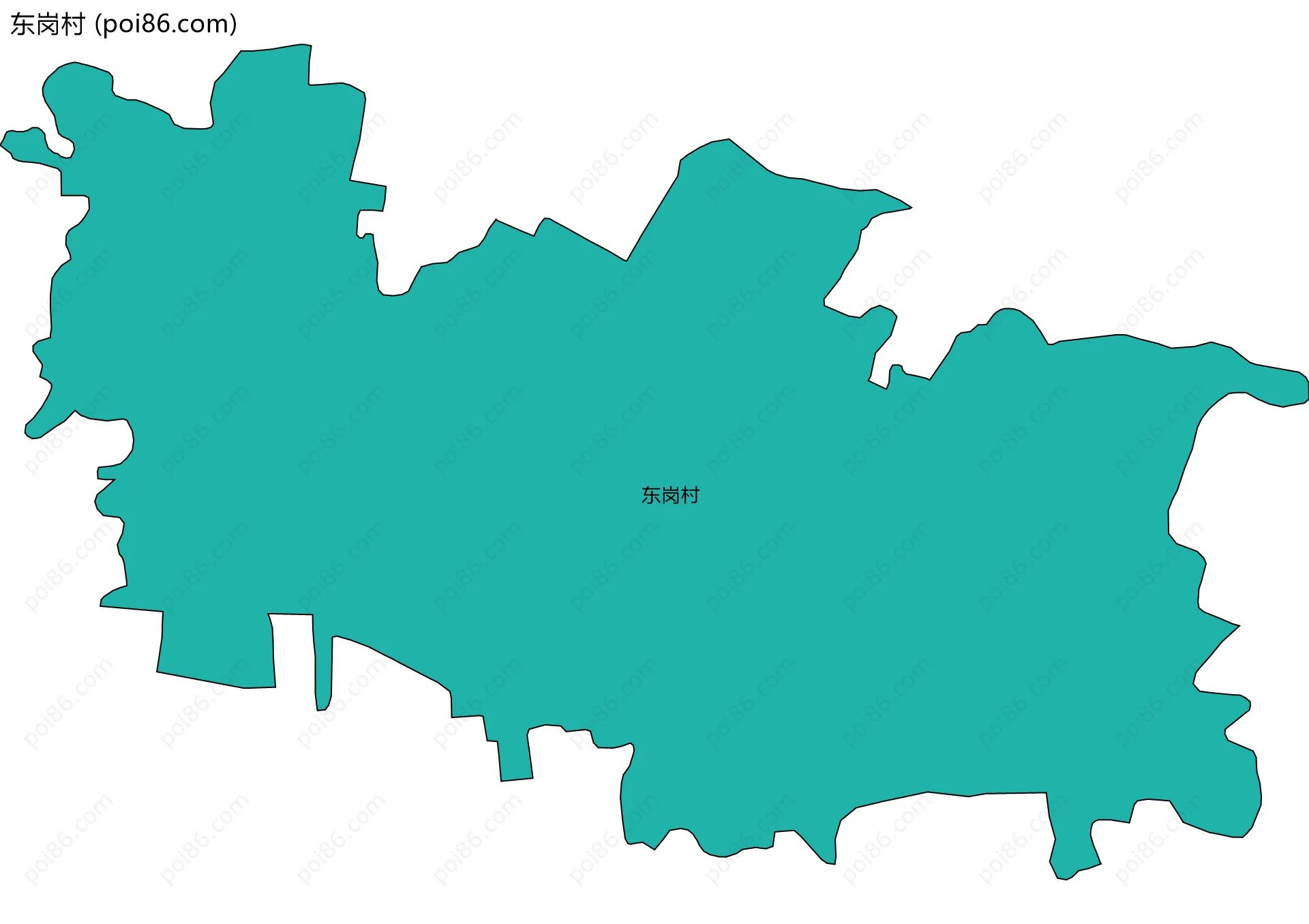 东岗村边界地图